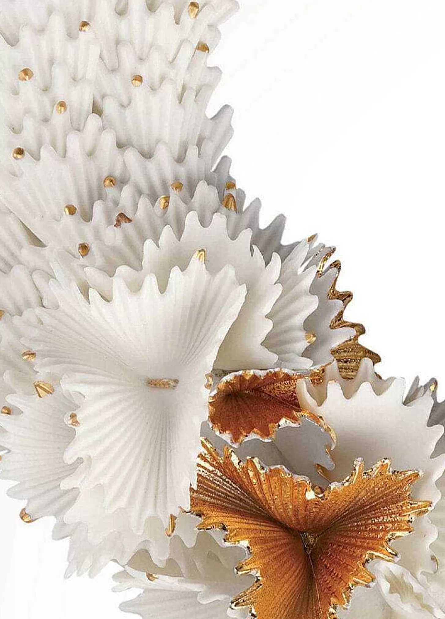 Lladró Actinia Porcelain Necklace. White And Golden Luster^ Jewelry