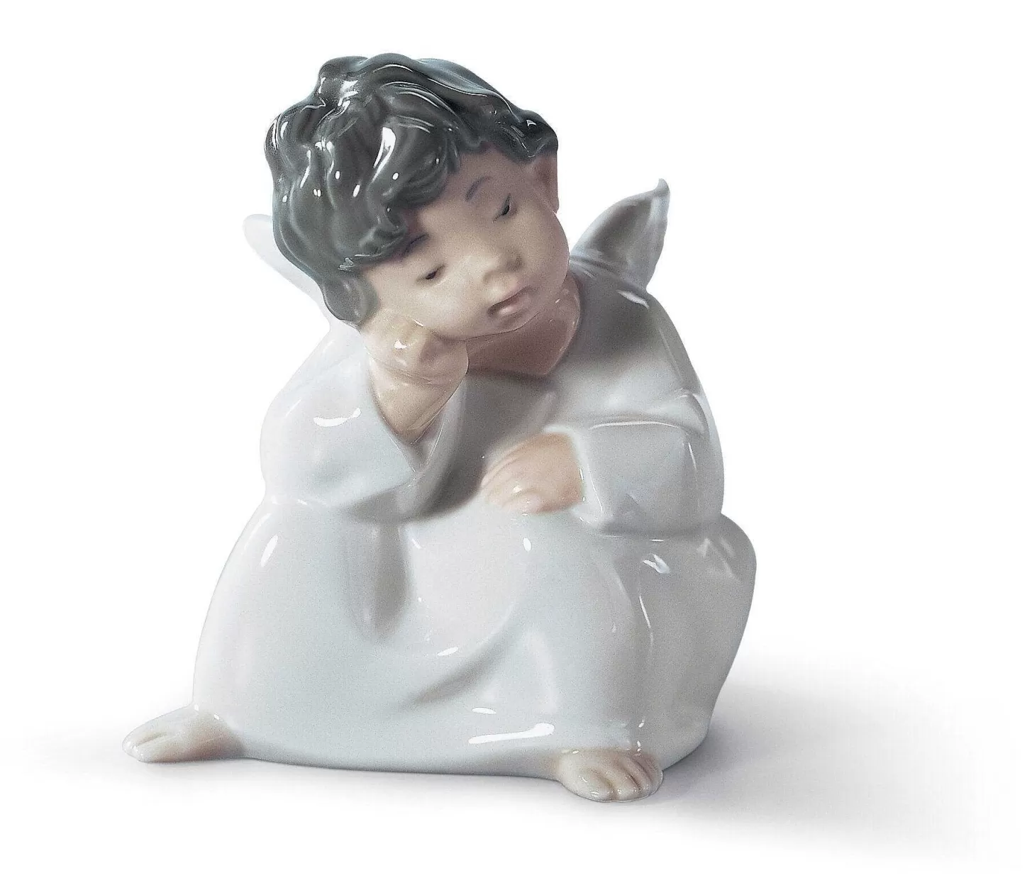 Lladró Angel Thinking Figurine^ Angels