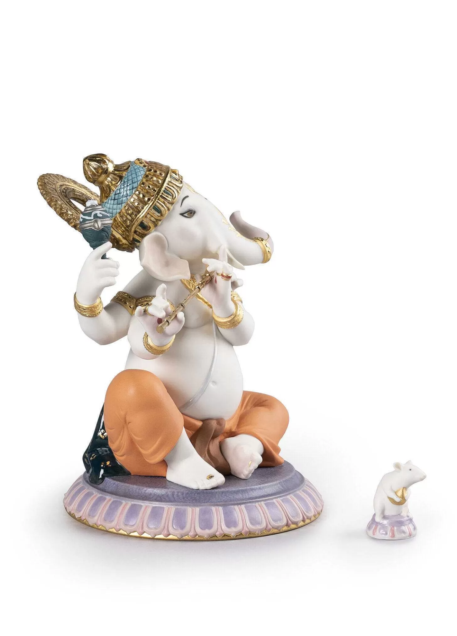 Lladró Bansuri Ganesha Figurine. Limited Edition^ Hinduism