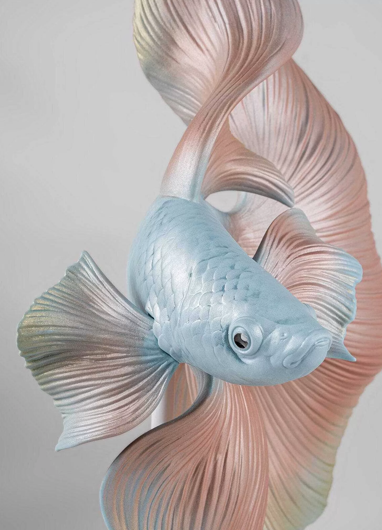 Lladró Betta Fish Sculpture. Right^ Design