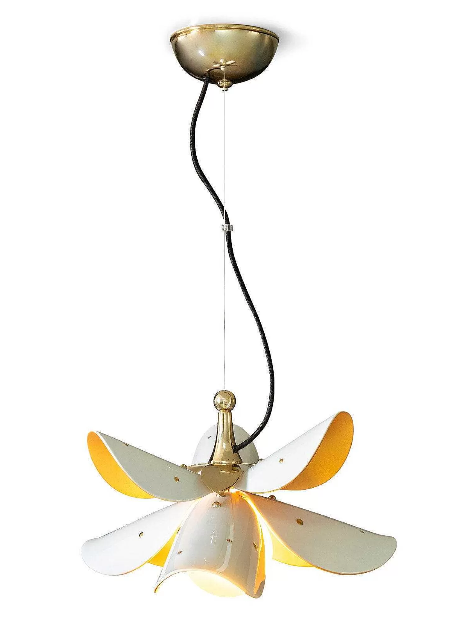 Lladró Blossom Hanging Lamp. White-Gold (Us)^ Lighting
