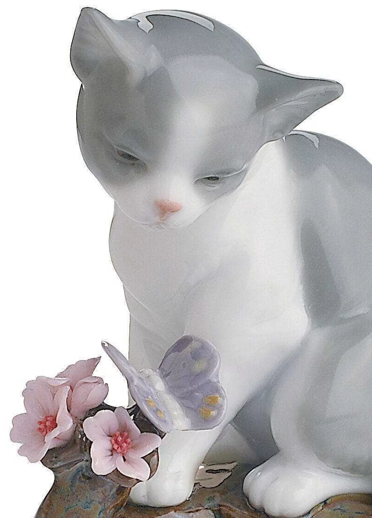 Lladró Blossoms For The Kitten Cat Figurine^ Animals