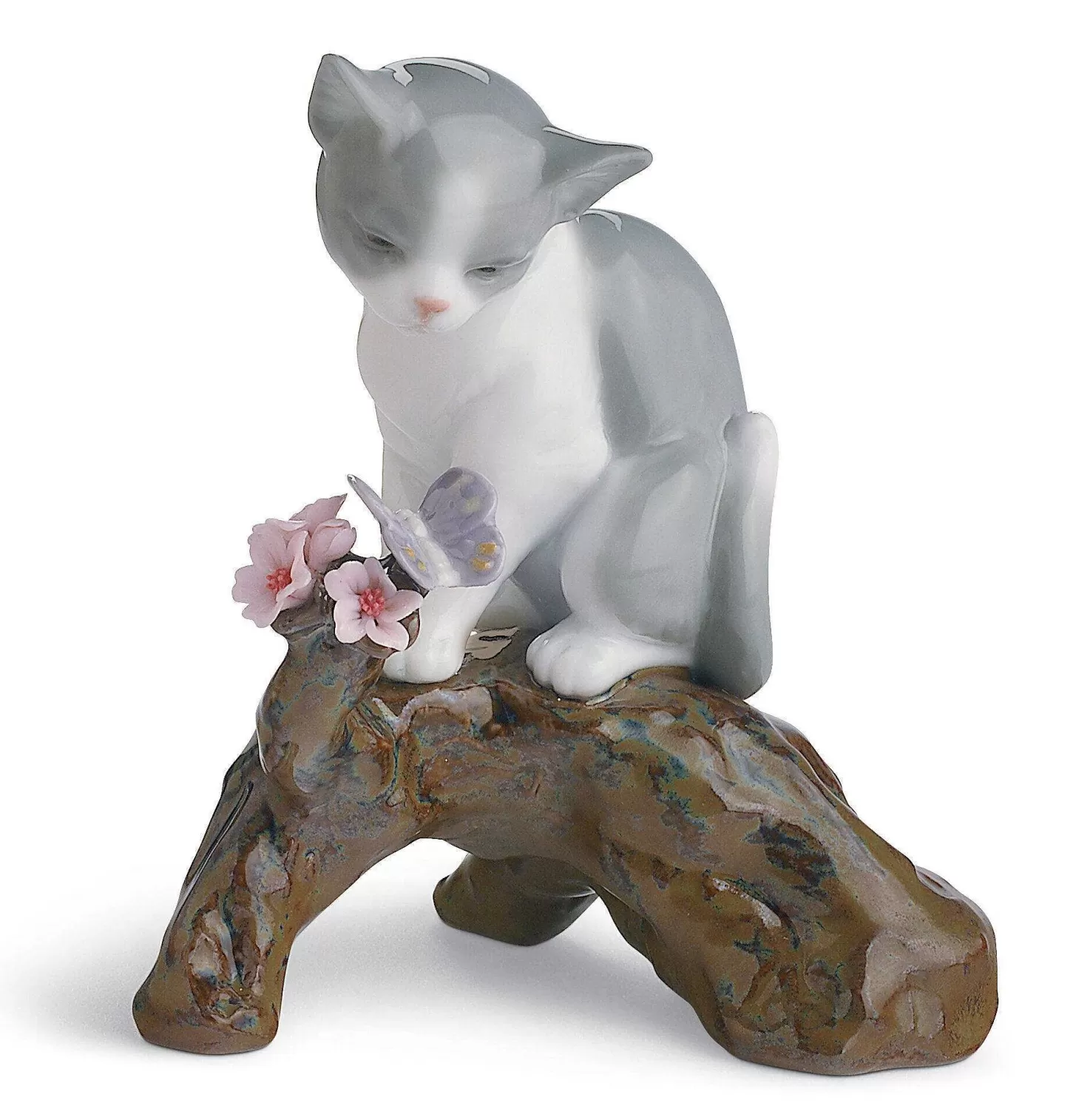 Lladró Blossoms For The Kitten Cat Figurine^ Animals