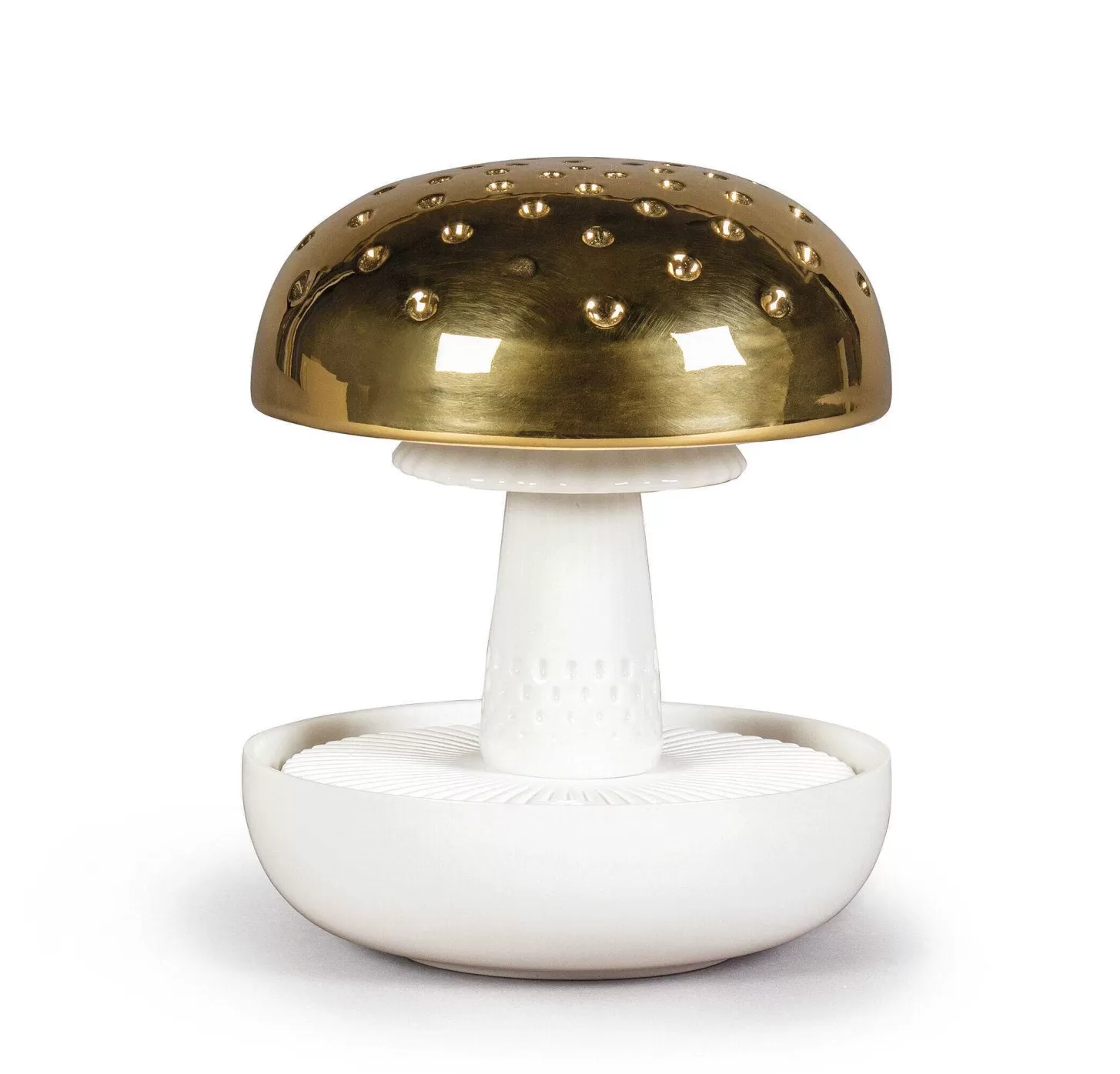 Lladró Boletus 1 Diffuser. Gold. On The Prairie Scent^ Gifts