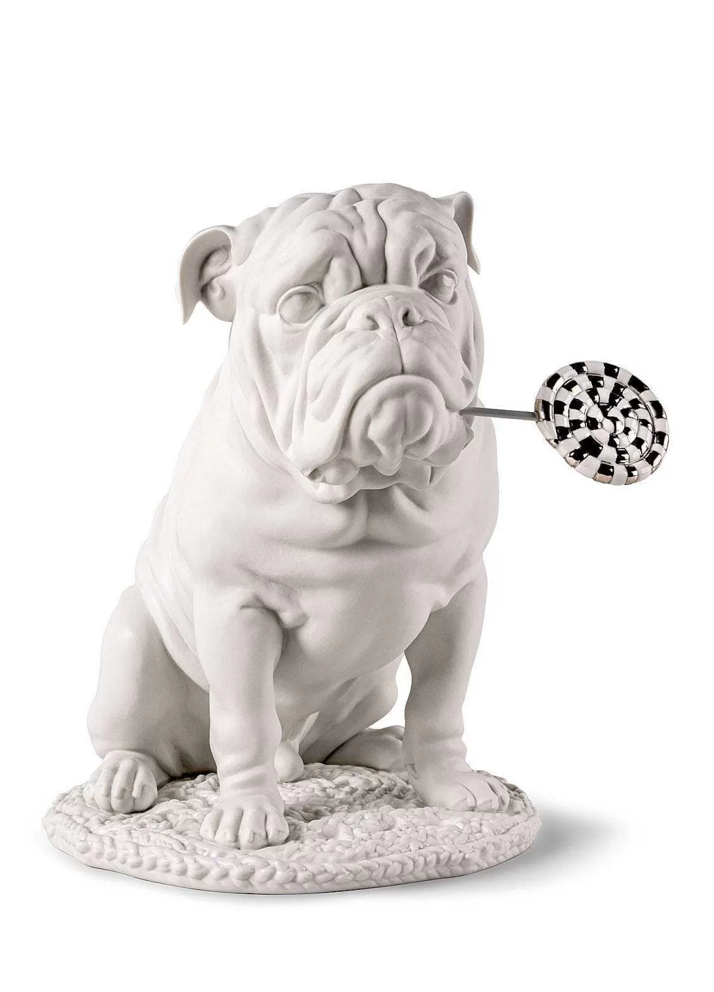 Lladró Bulldog With Lollipop Sculpture. Re-Deco^ Heritage