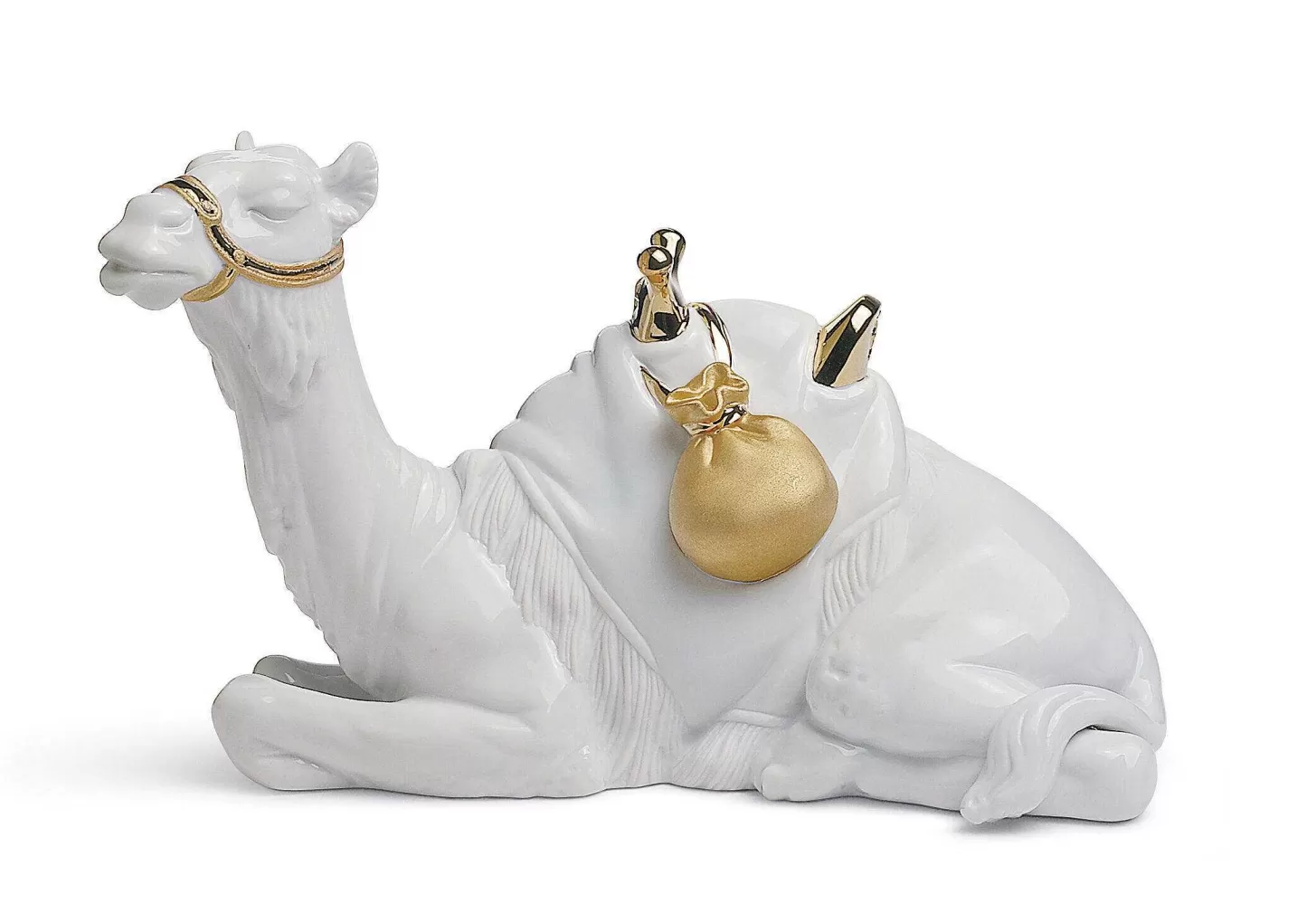 Lladró Camel Nativity Figurine. Golden Lustre^ Christianity