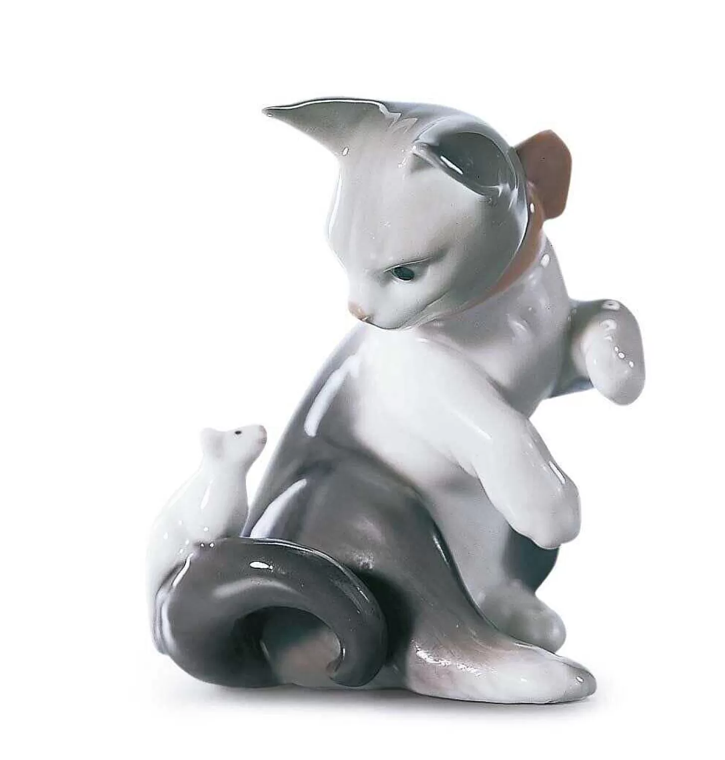 Lladró Cat And Mouse Figurine^ Animals