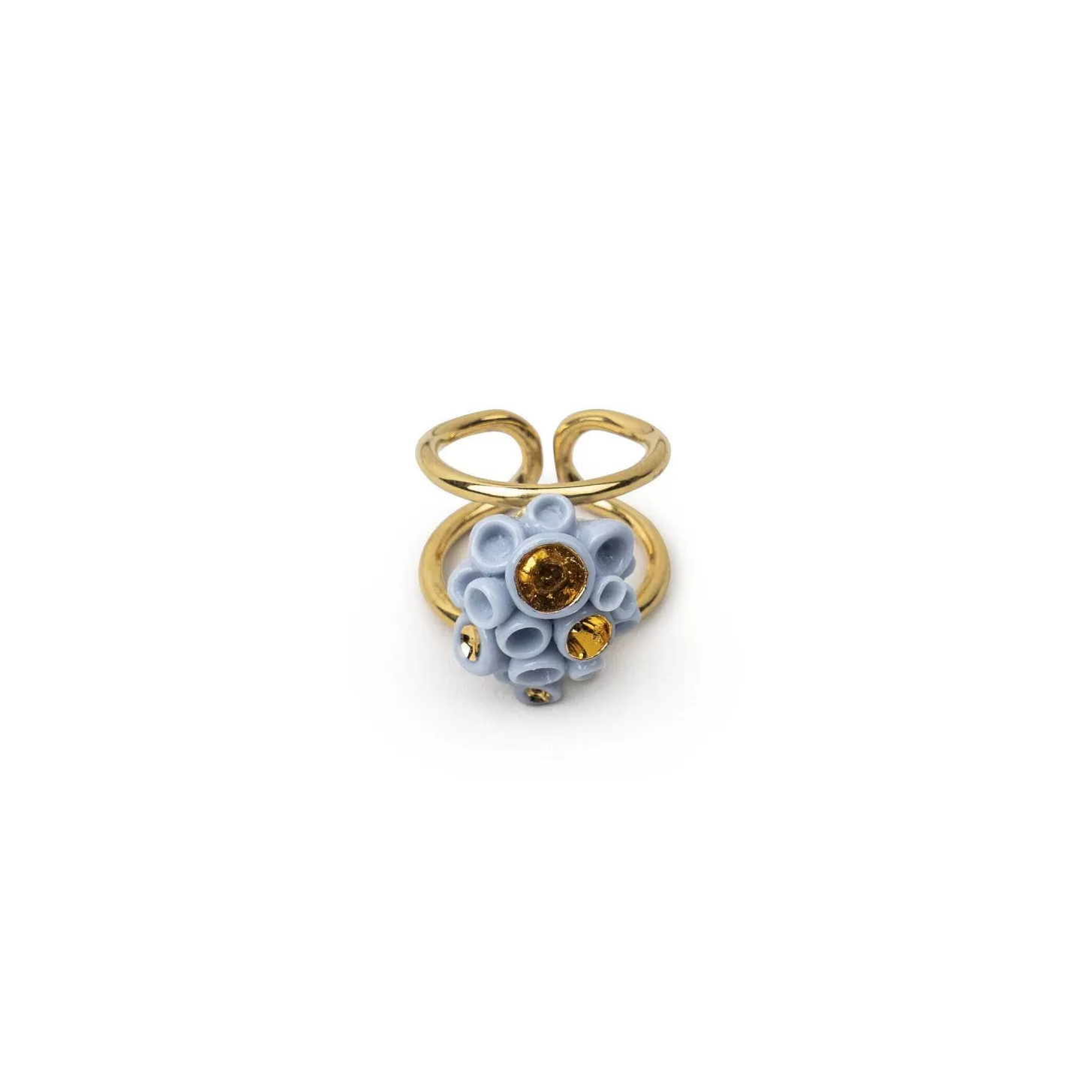 Lladró Coral Blue Reef Metal Ring^ Jewelry