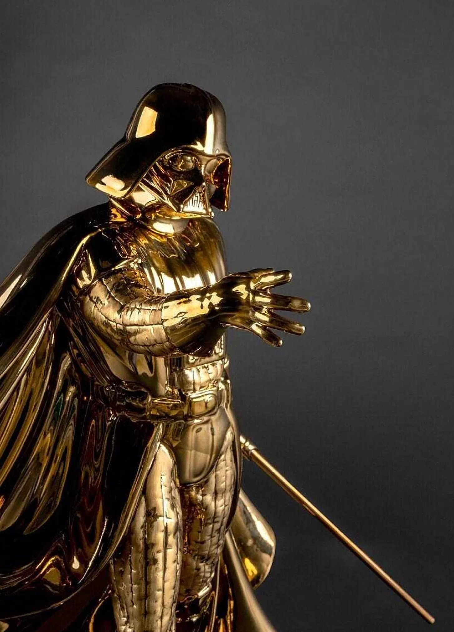Lladró Darth Vader Sculpture. Golden. Limited Edition^ Licenses