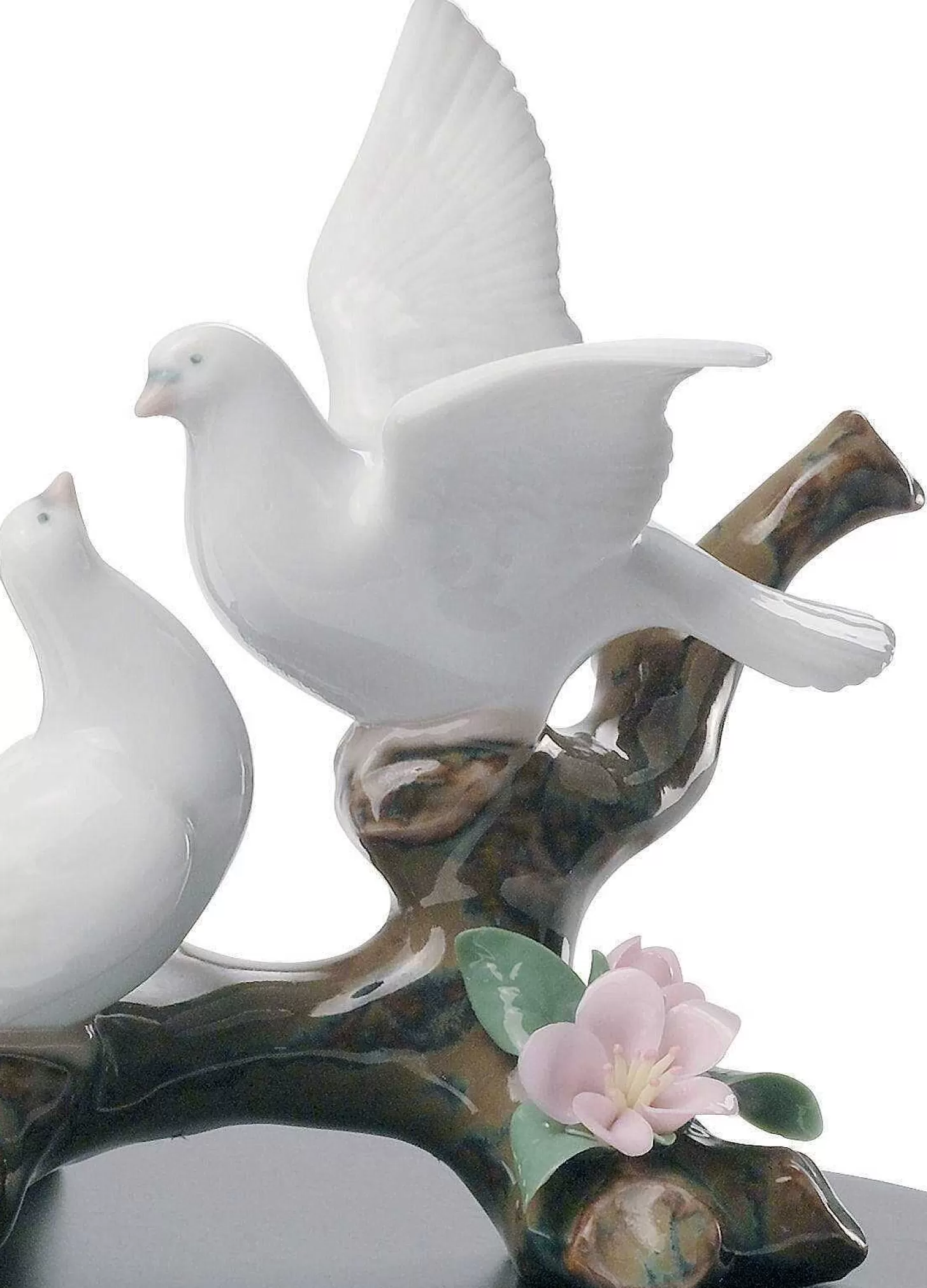 Lladró Doves On A Cherry Tree Figurine^ Gifts