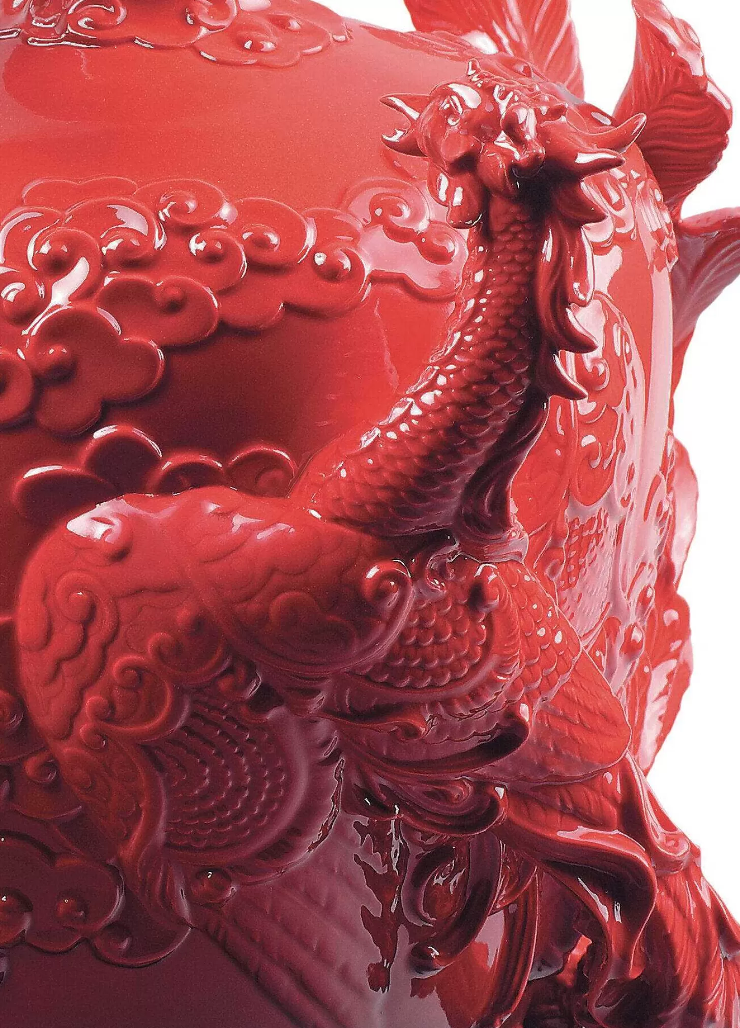 Lladró Dragon And Phoenix Vase^ Chinese New Year