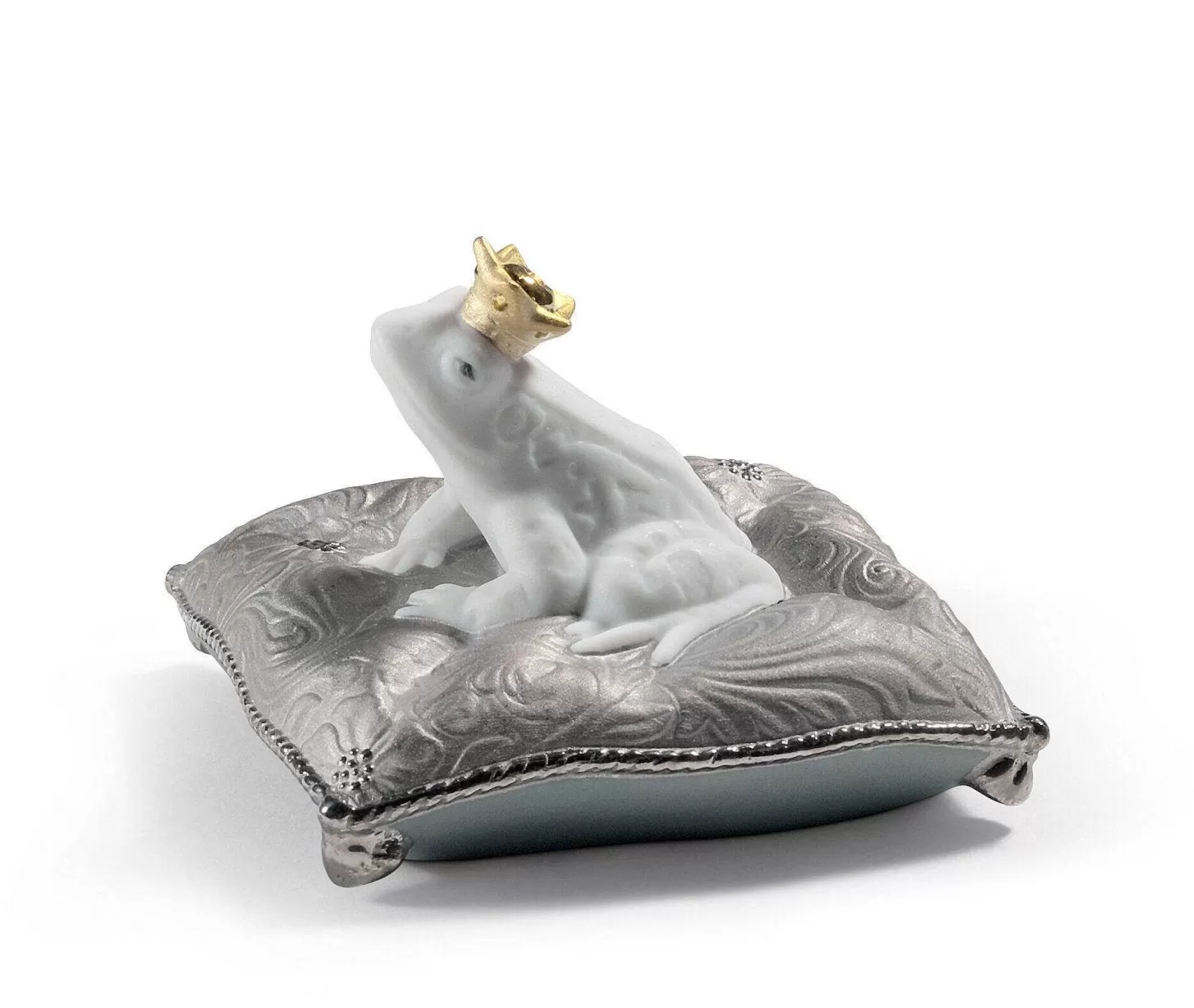 Lladró Enchanted Prince Frog Figurine. Golden Lustre^ Children