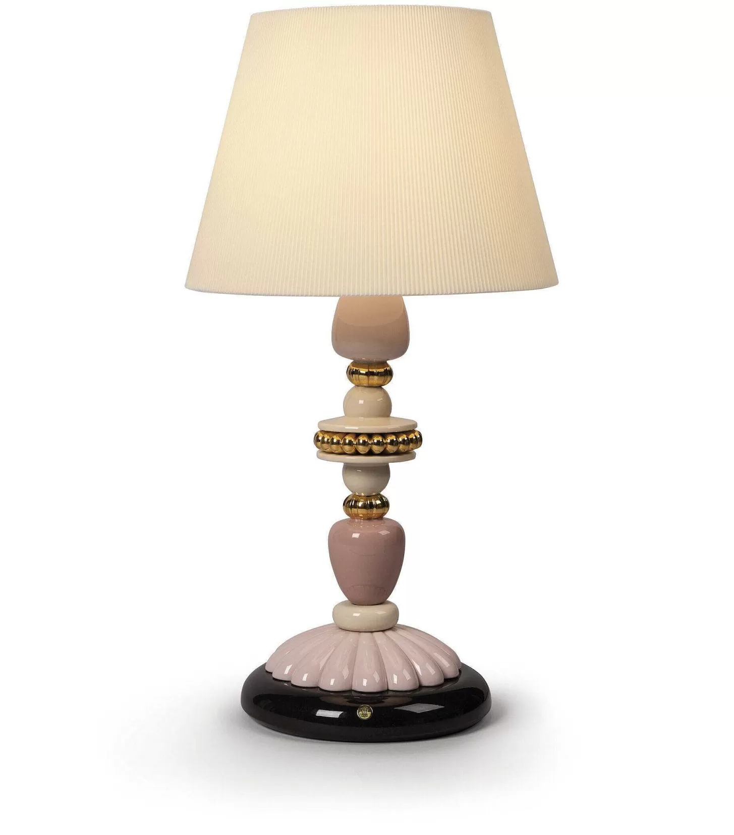 Lladró Firefly Table Lamp. Pink And Golden Luster. (Us)^ Lighting