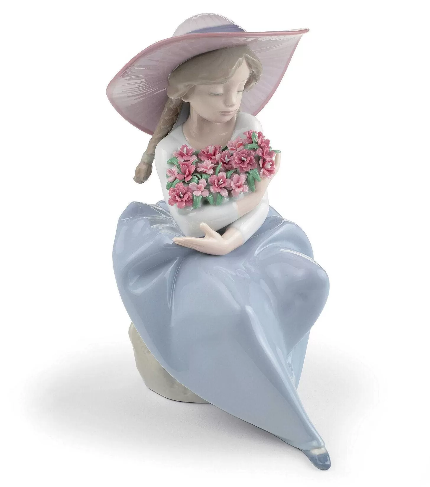 Lladró Fragrant Bouquet Girl With Carnations Figurine^ Children