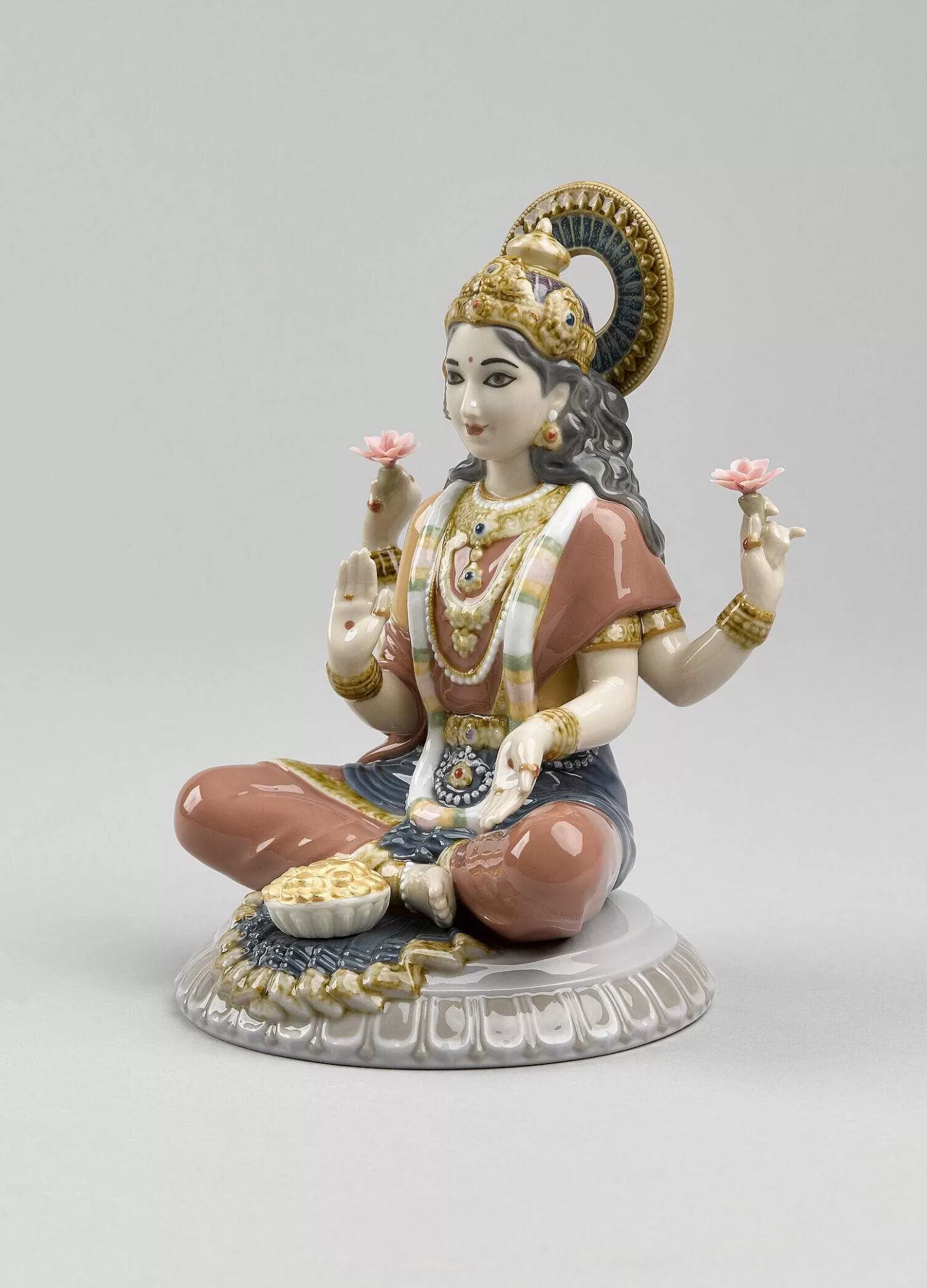 Lladró Goddess Sri Lakshmi Figurine^ Hinduism