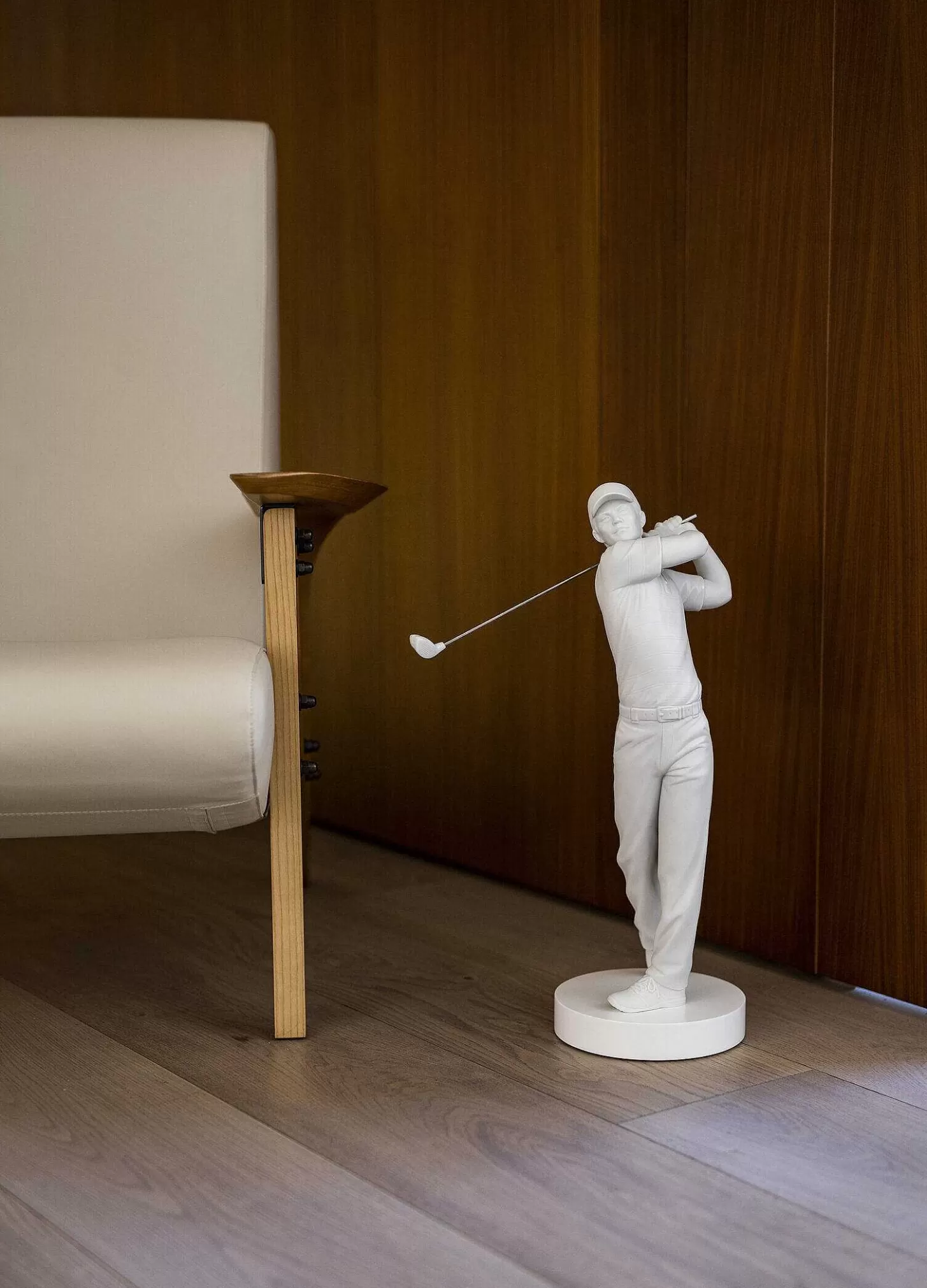 Lladró Golf Champion Man Figurine. White^ Sports