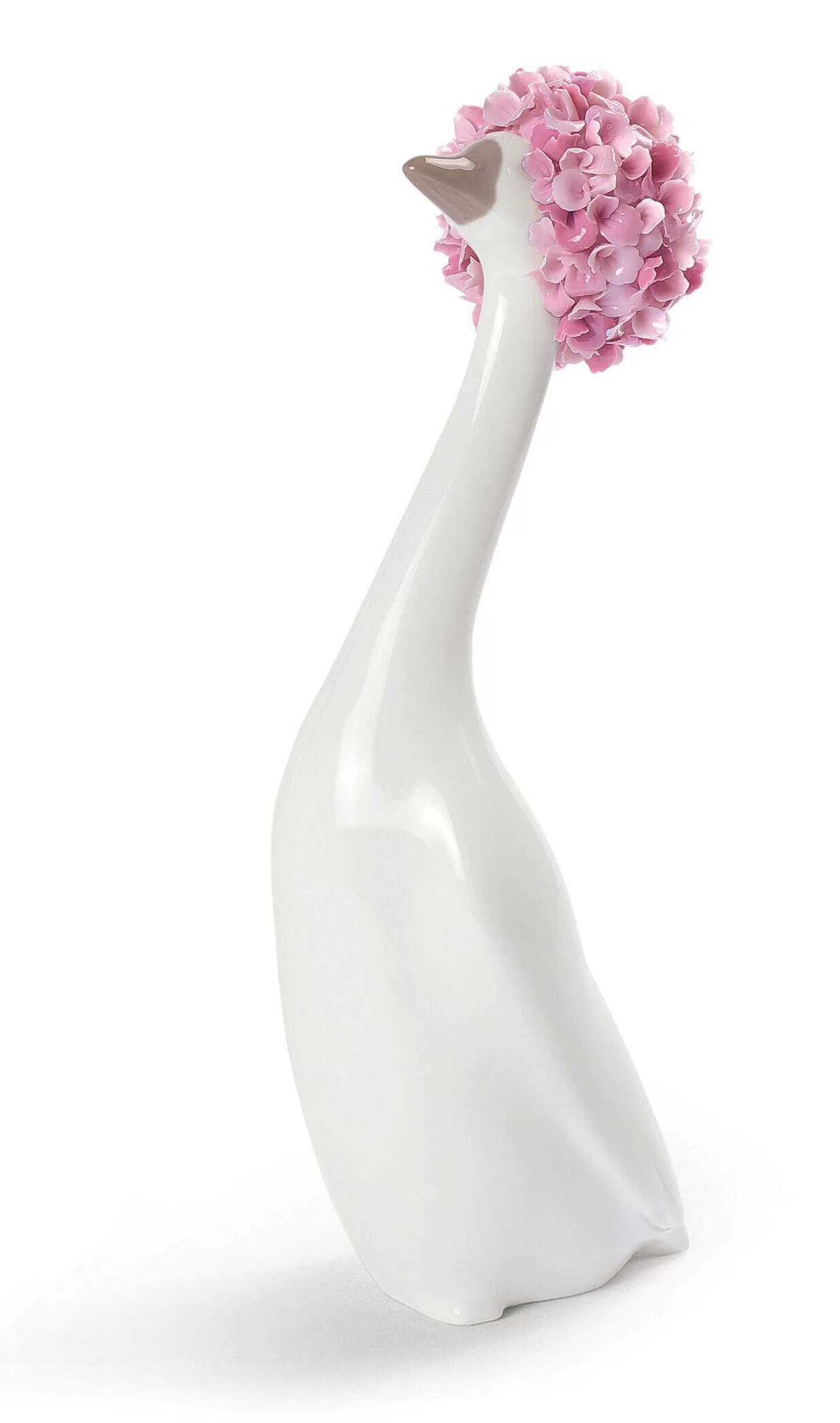 Lladró Goossiping Goose Figurine. Pink^ Design