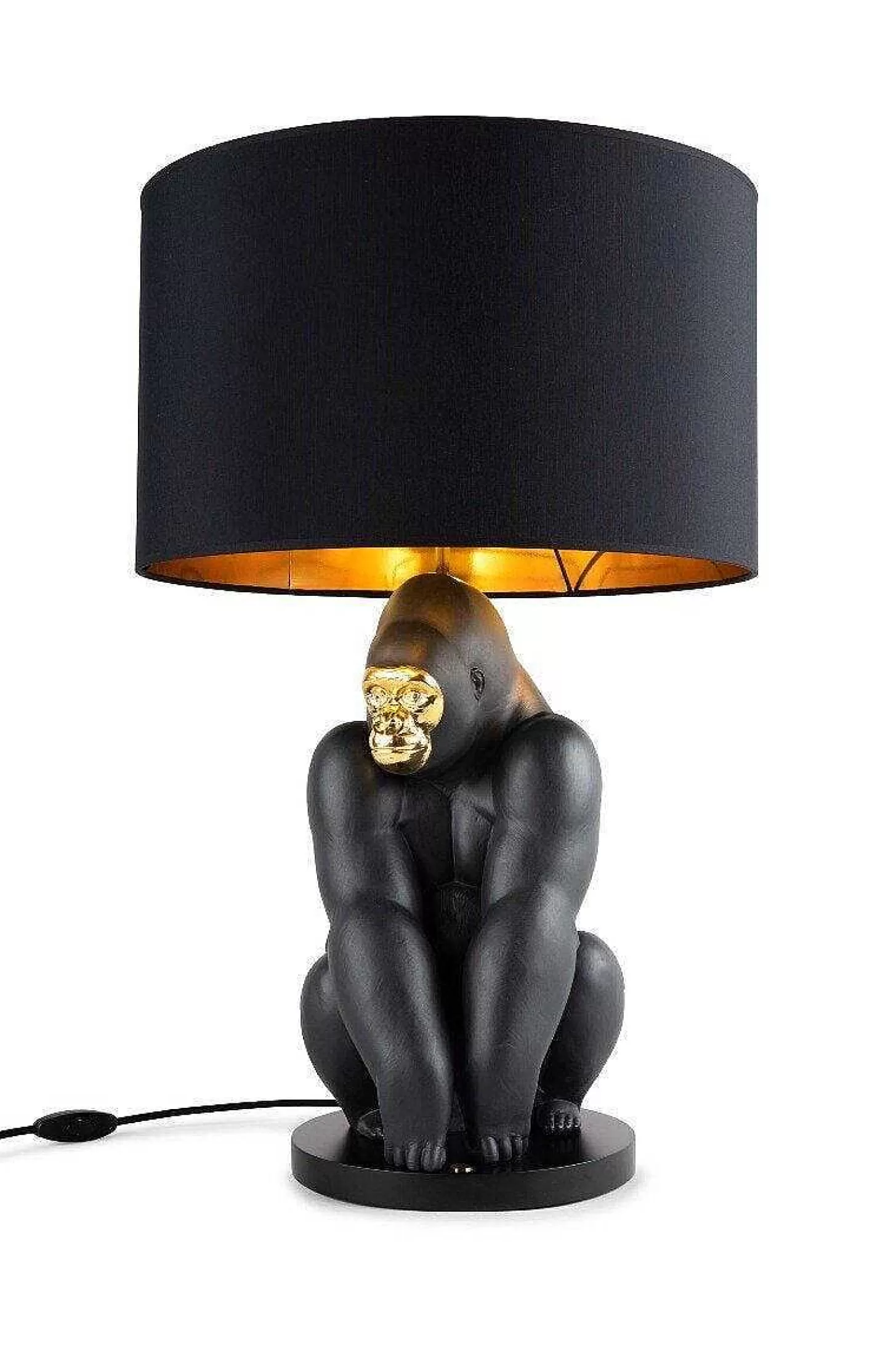 Lladró Gorilla Lamp. Black-Gold (Us)^ Design