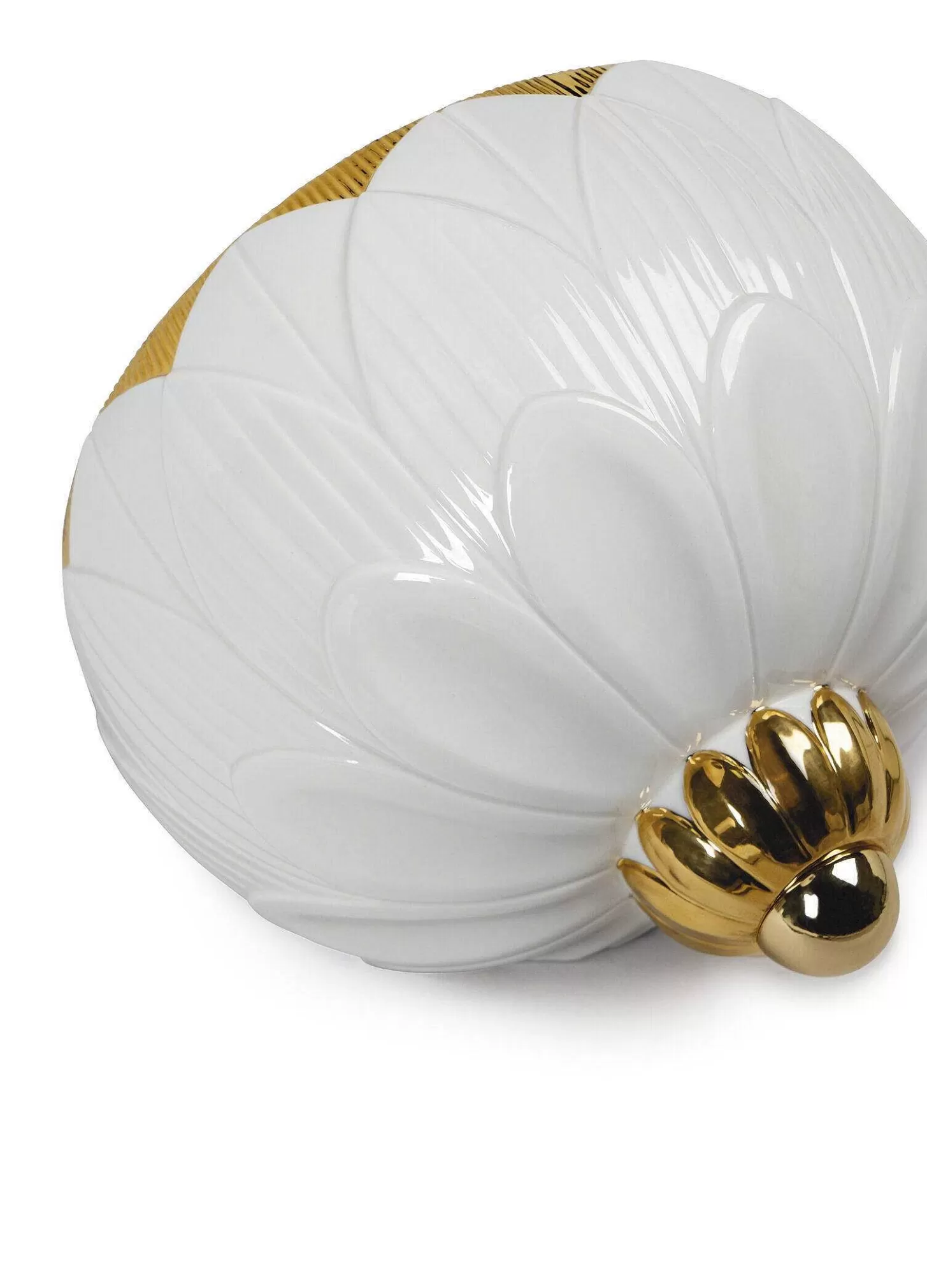 Lladró Ivy & Seed Wall Sconce. White And Gold. (Us)^ Lighting