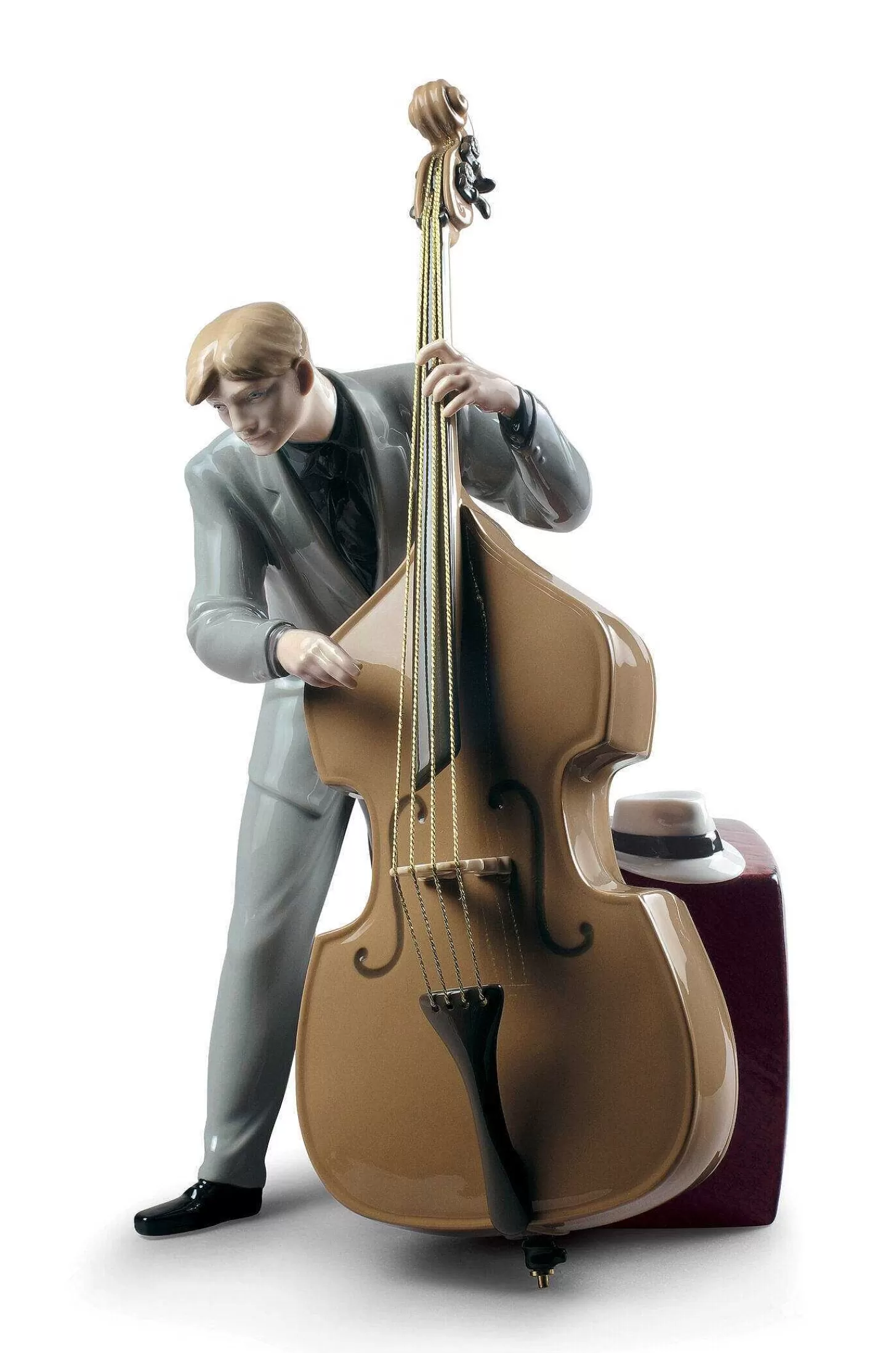 Lladró Jazz Bassist Figurine^ Performing Arts