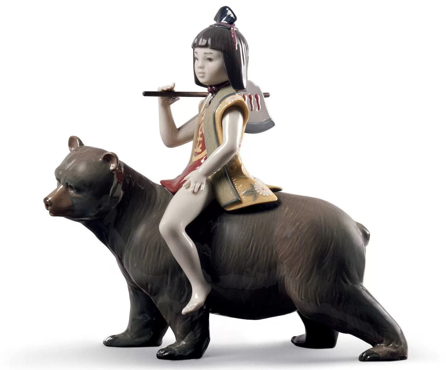 Lladró Kintaro And The Bear Figurine. Limited Edition^ Japanese Culture