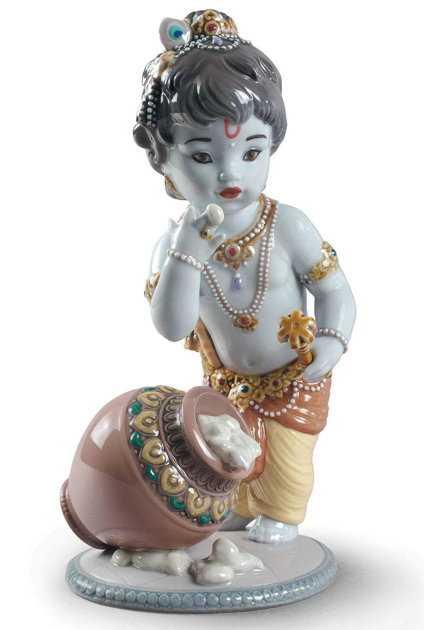 Lladró Krishna Butterthief Figurine^ Hinduism