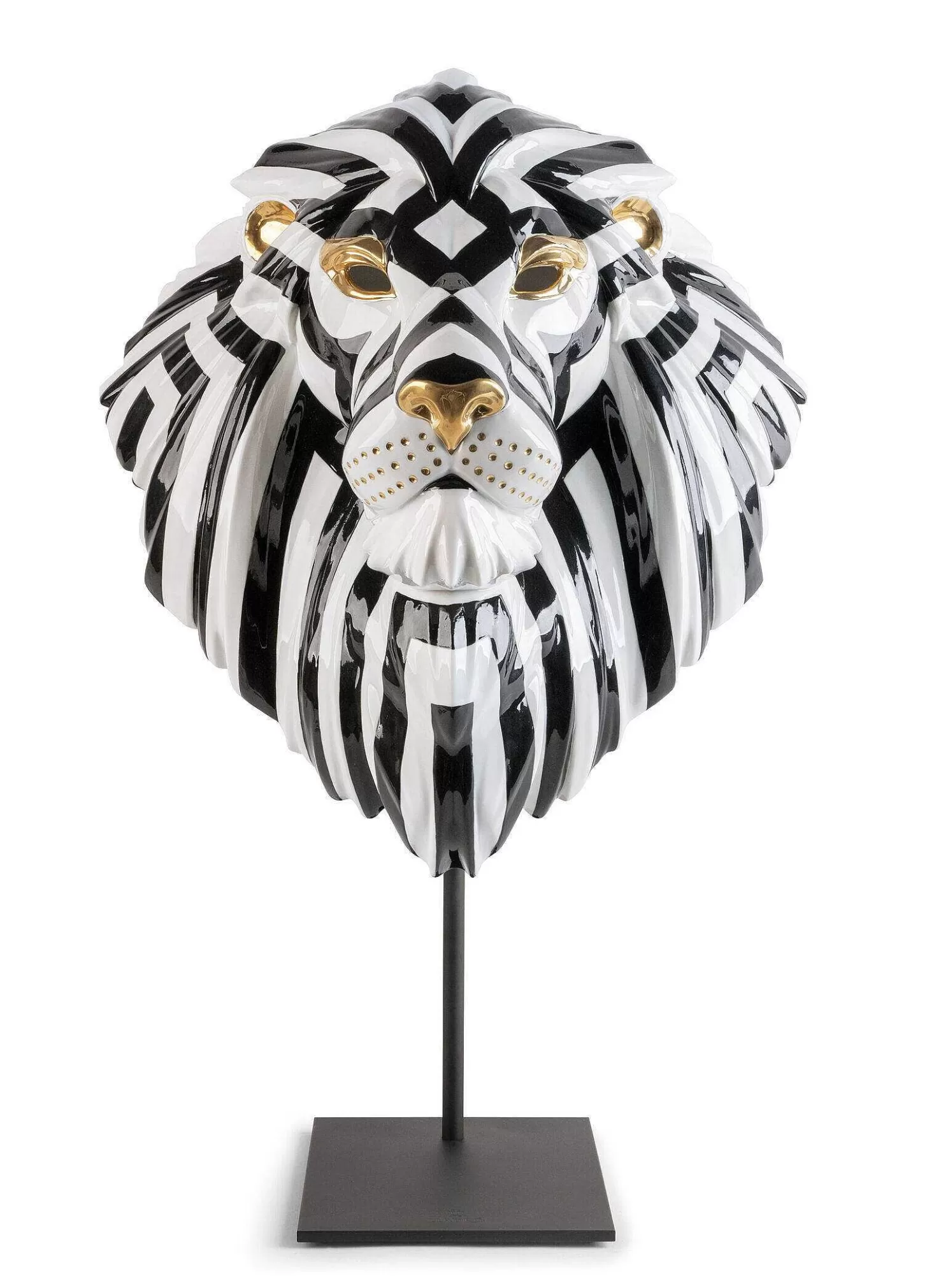 Lladró Lion Mask (Black-Gold)^ Design