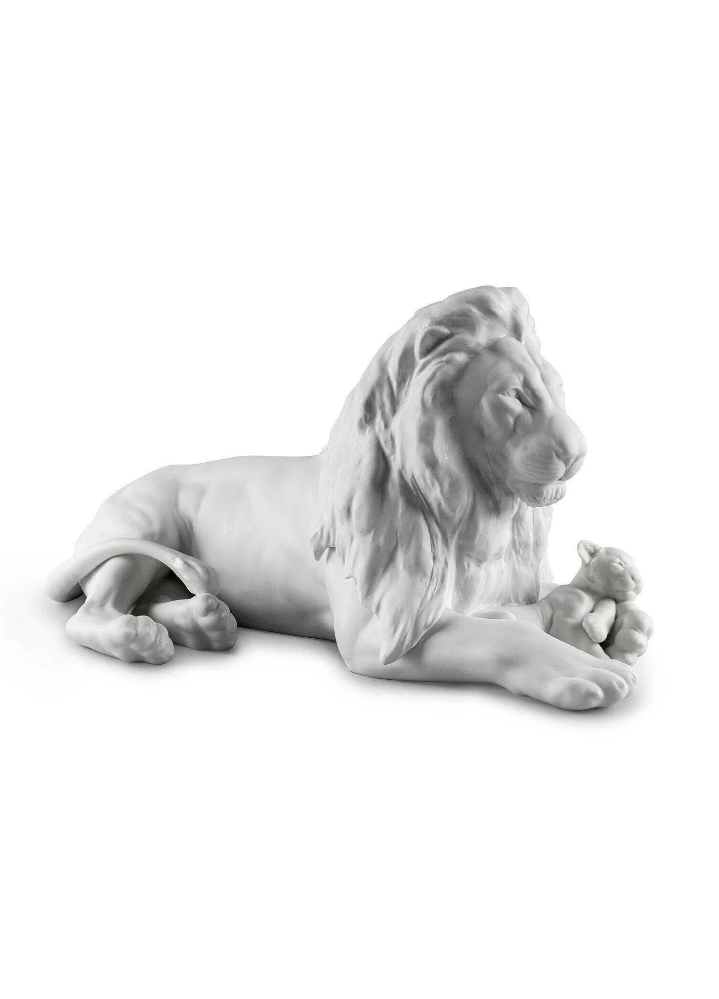 Lladró Lion With Cub Figurine^ Heritage