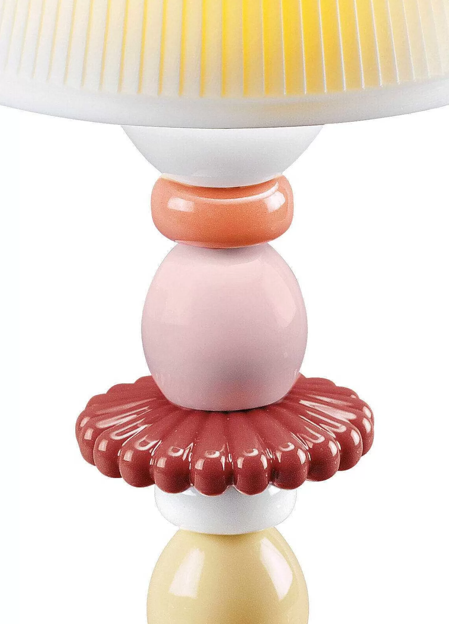 Lladró Lotus Firefly Table Lamp. Coral^ Light & Scent
