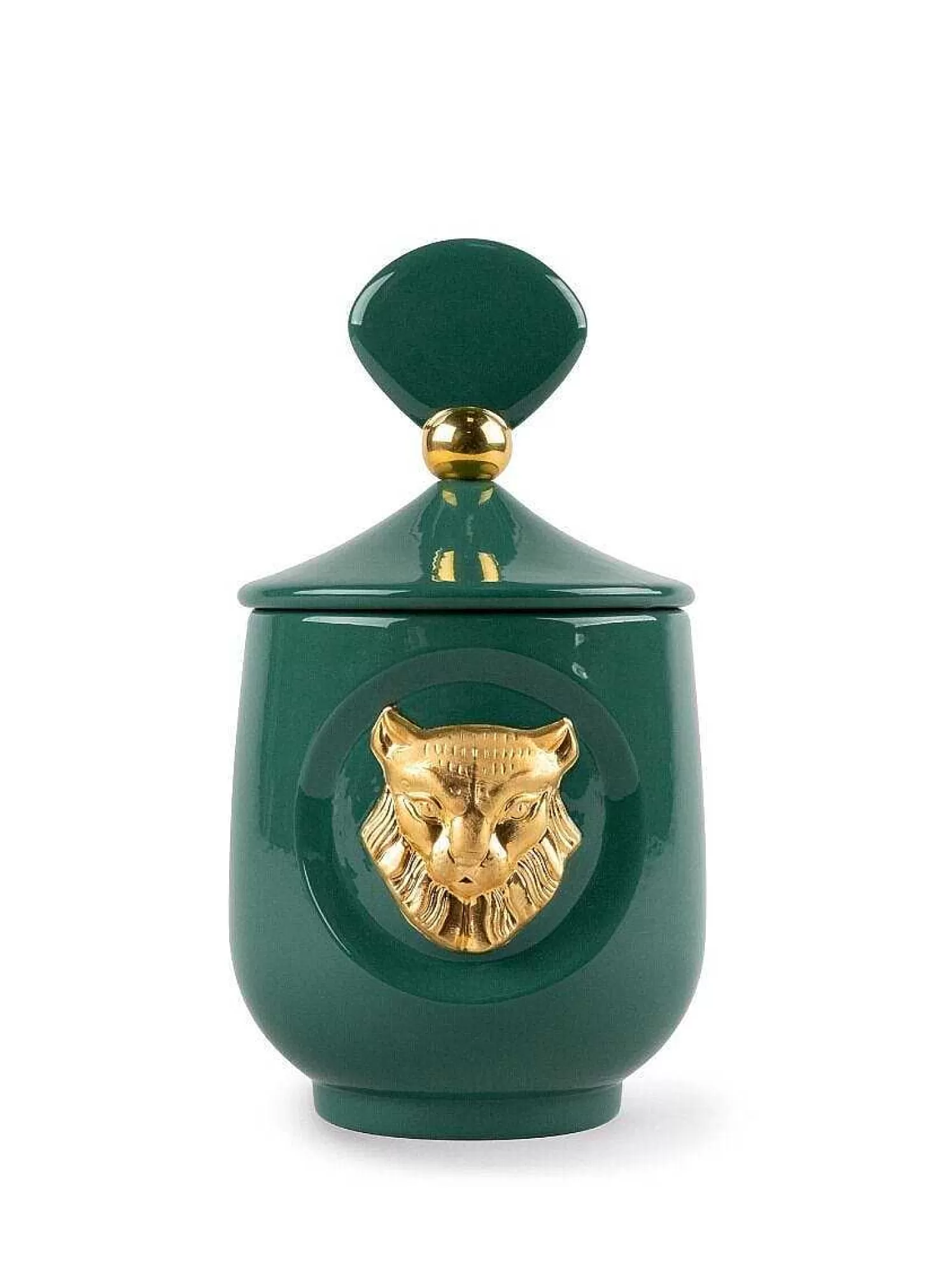 Lladró Lynx Candle Luxurious Animals. Redwood Fire Scent^ Light & Scent