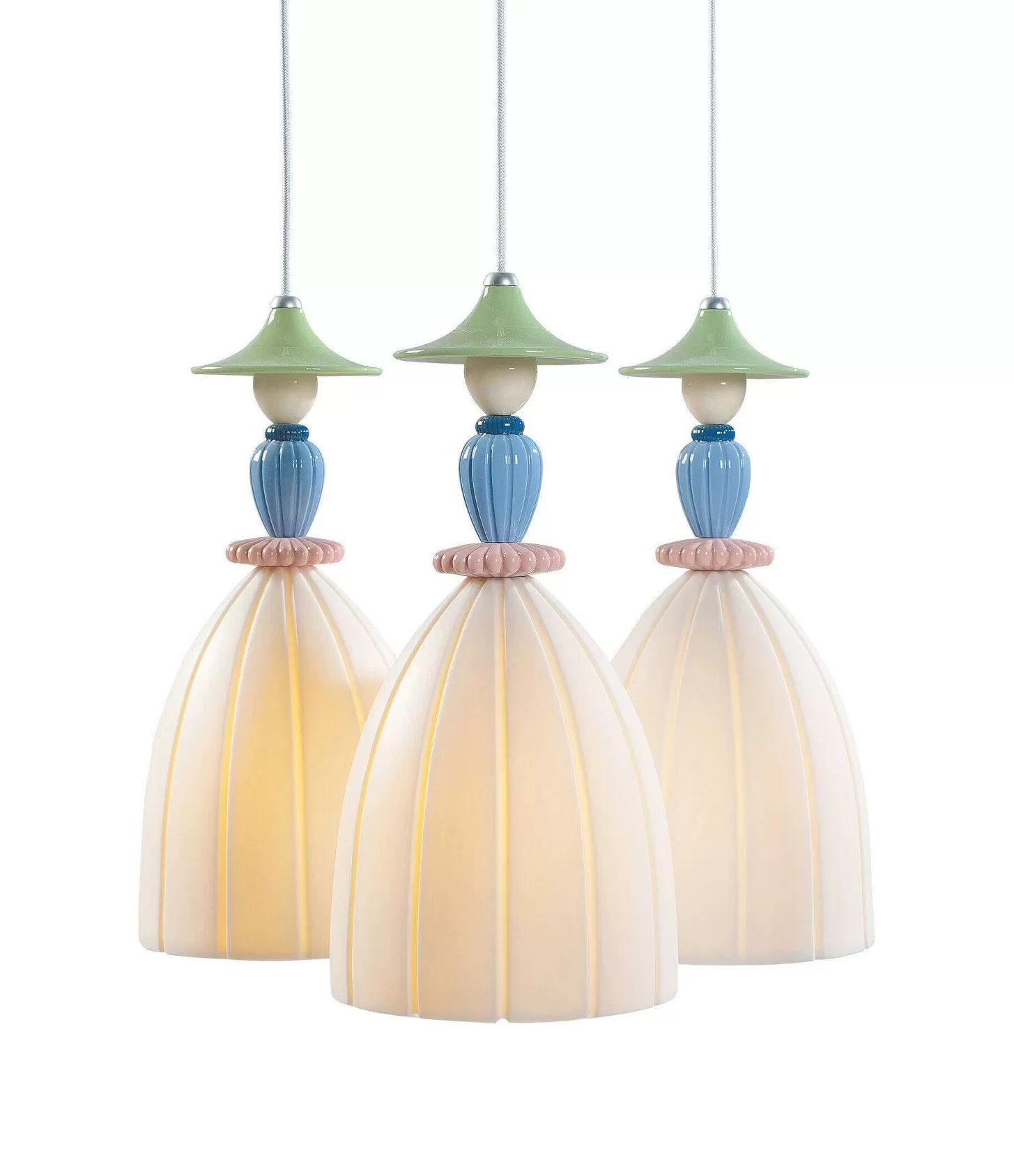 Lladró Mademoiselle Round Canopy 3 Lights Sharing Secrets Ceiling Lamp (Us)^ Lighting