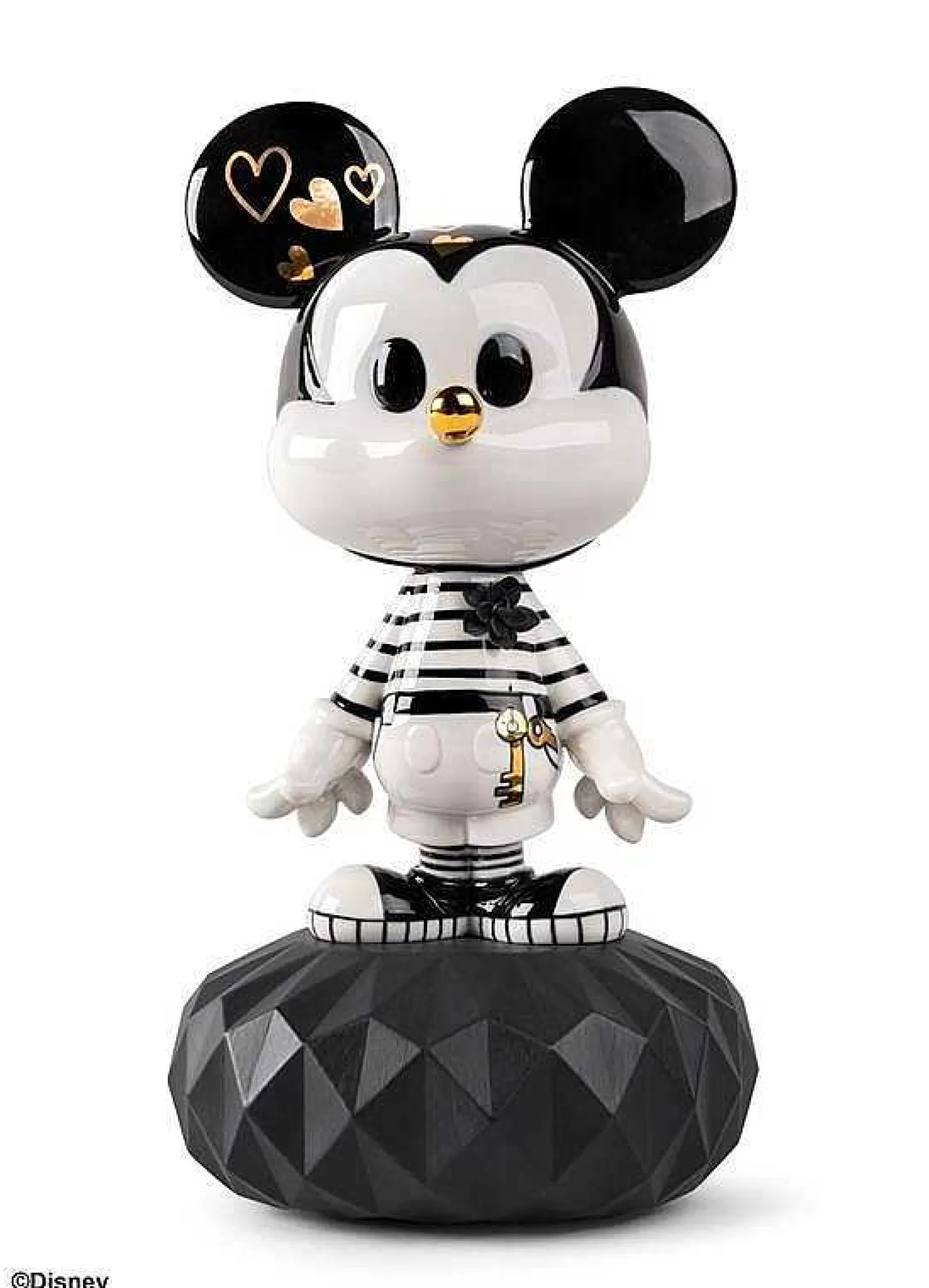 Lladró Mickey In Black And White Sculpture^ Licenses