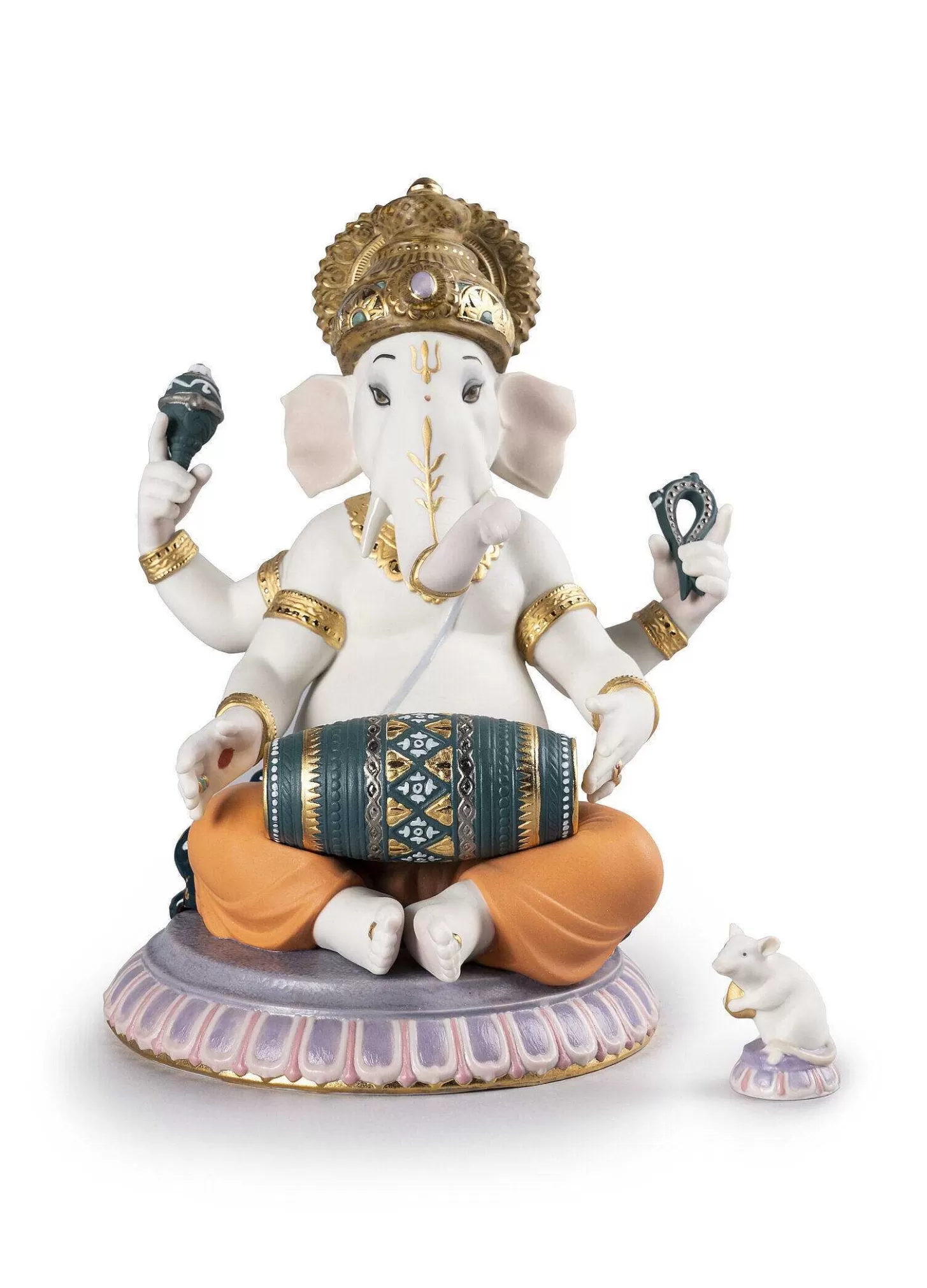 Lladró Mridangam Ganesha Figurine. Limited Edition^ Hinduism