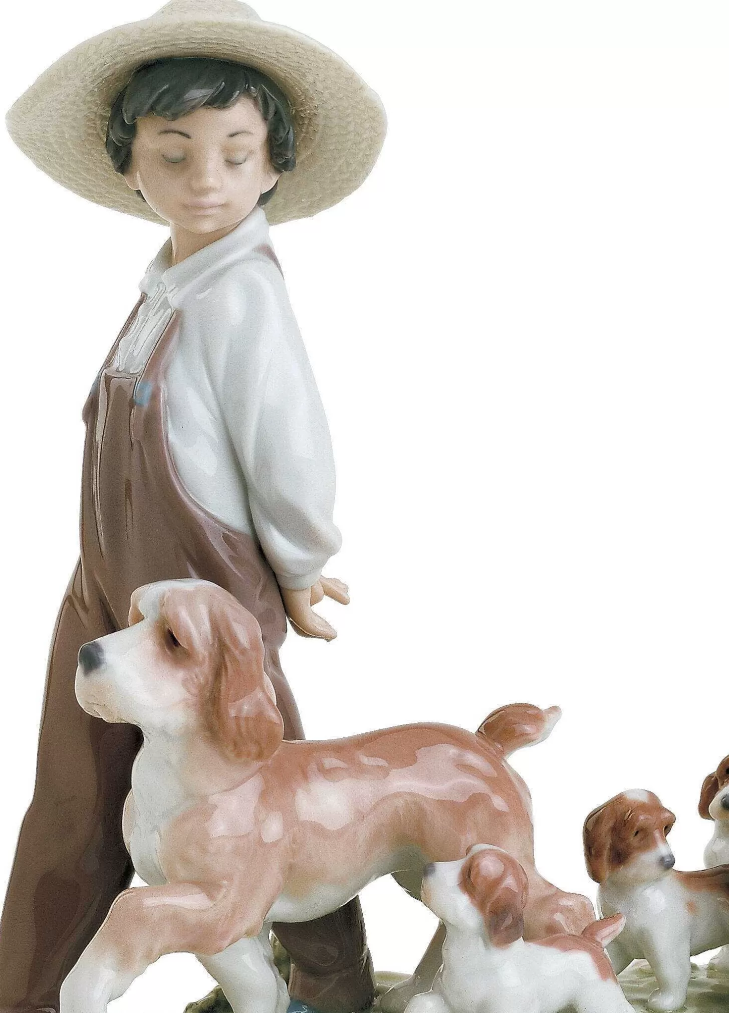 Lladró My Little Explorers Boy With Dogs Figurine^ Children
