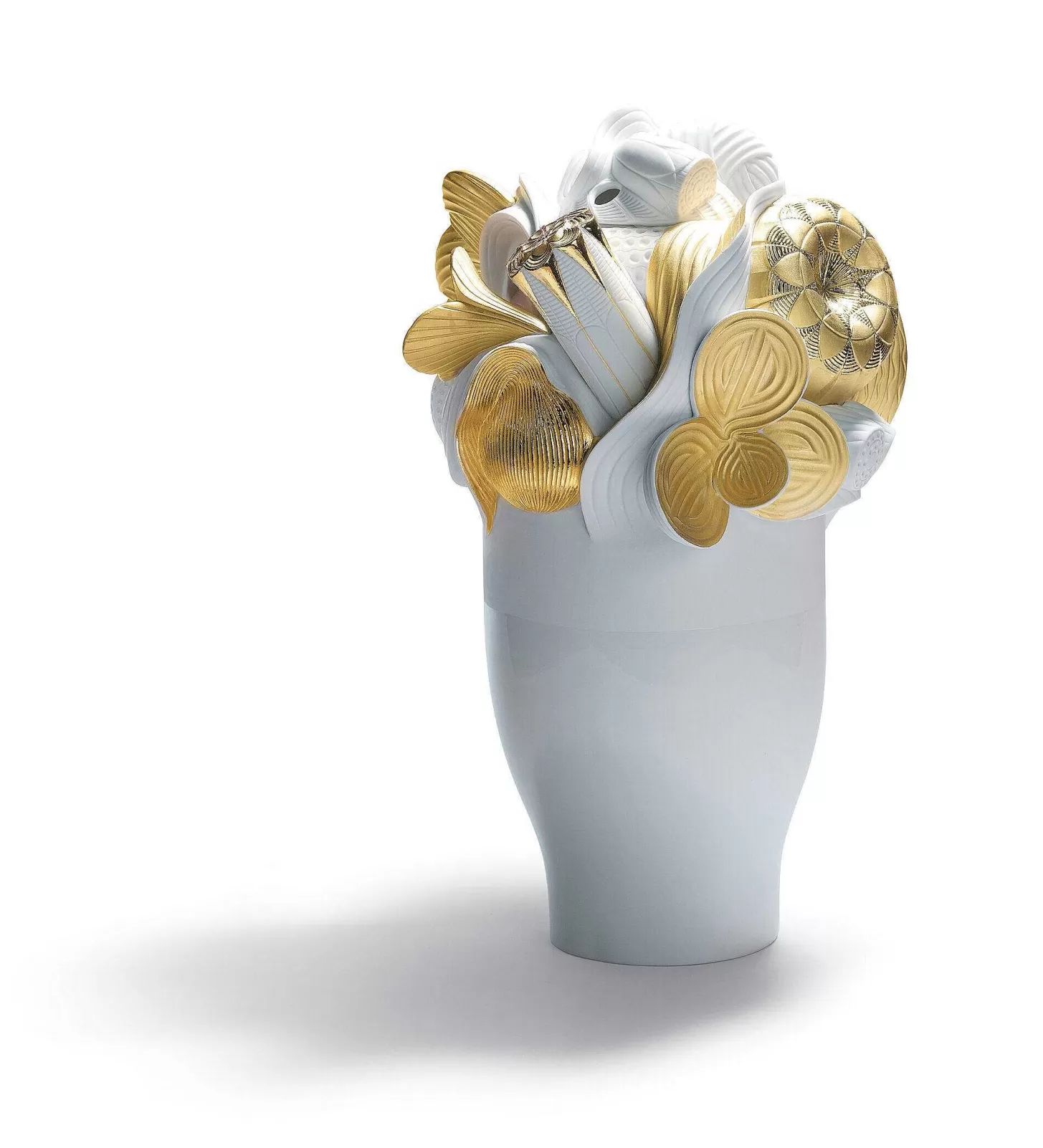Lladró Naturofantastic Vase. Large Model. Golden Lustre^ Gifts