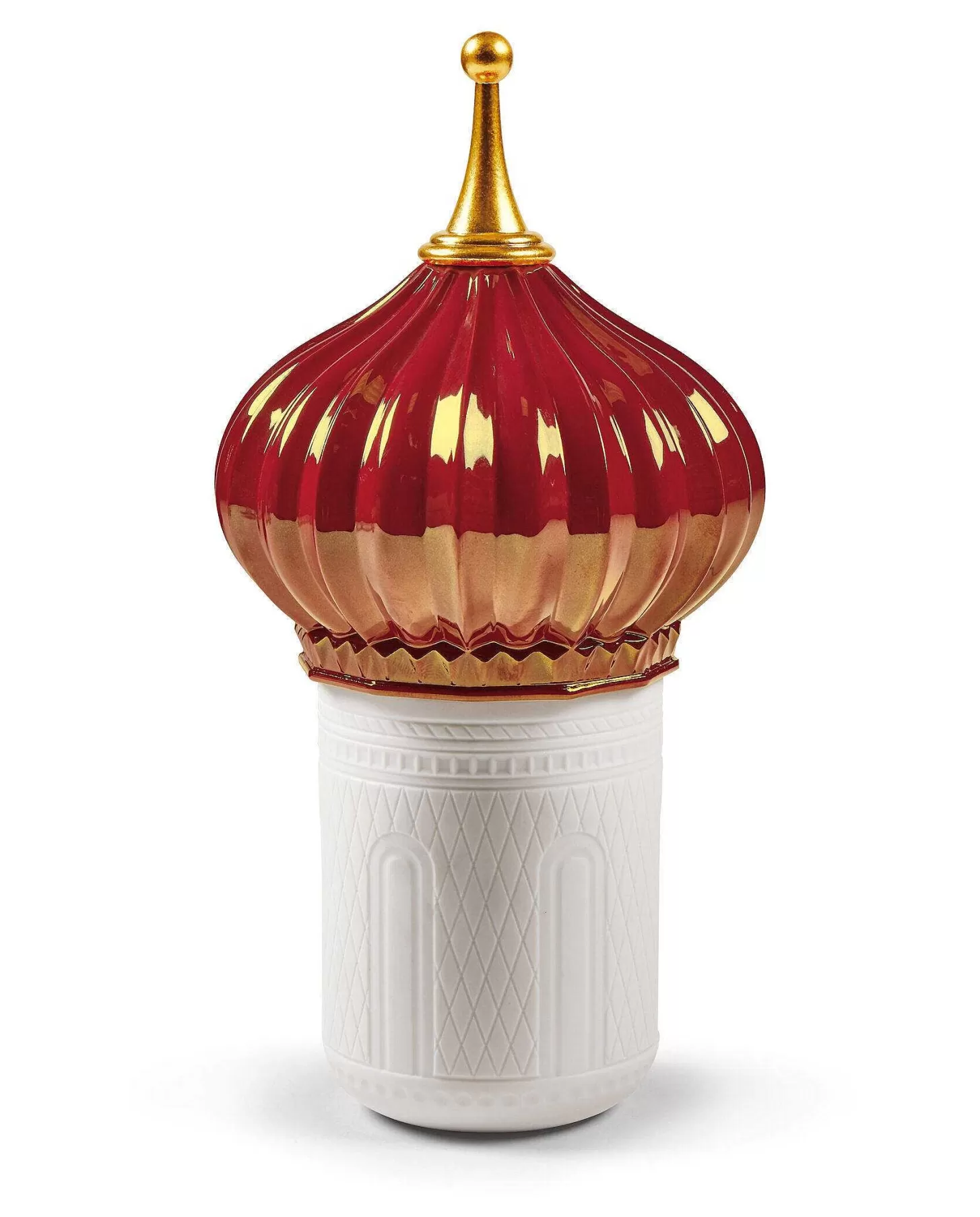Lladró North Tower Candle 1001 Lights (Ruby). Night Approaches Scent^ Light & Scent