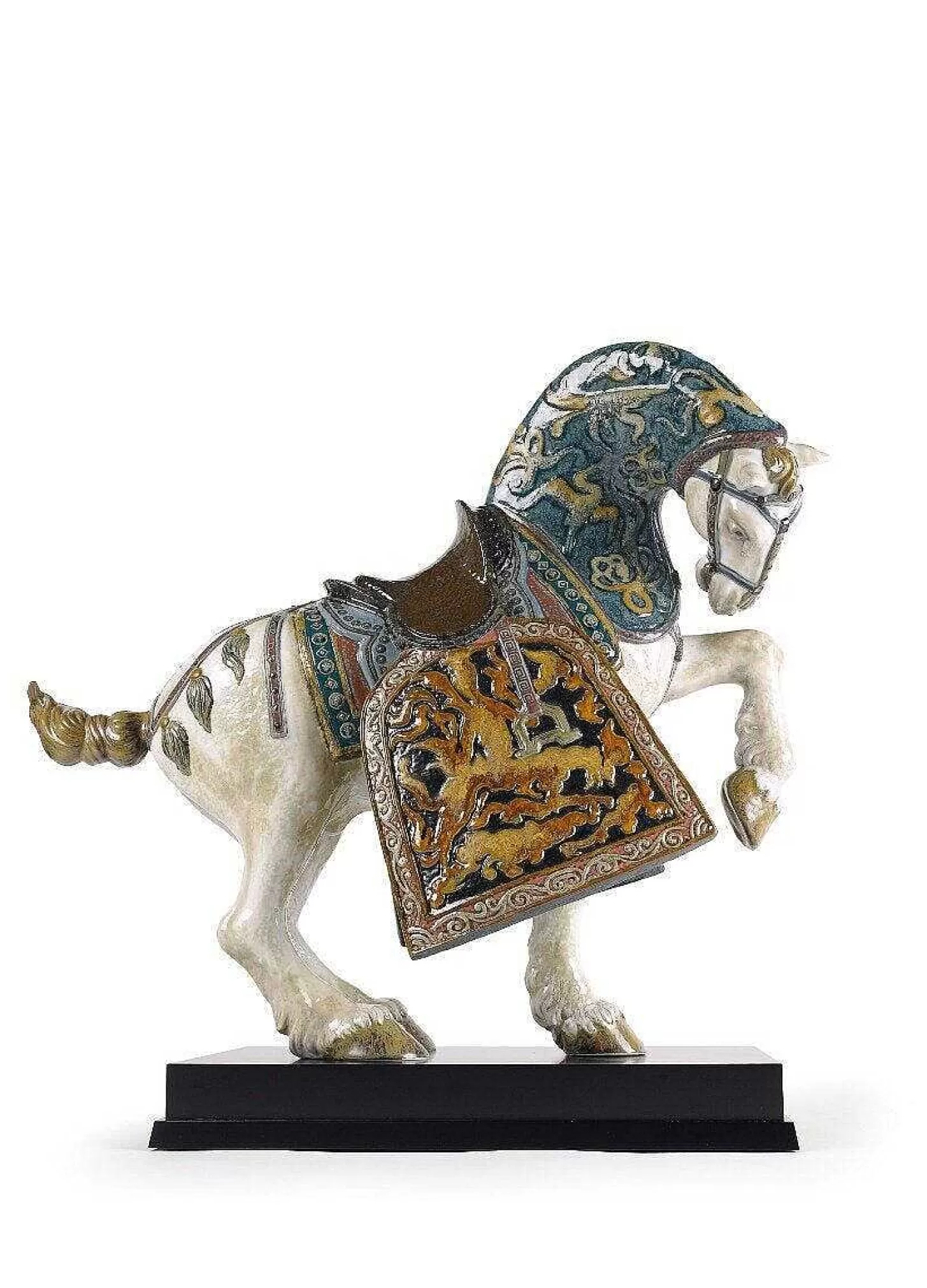 Lladró Oriental Horse Sculpture. Glazed. Limited Edition^ High Porcelain