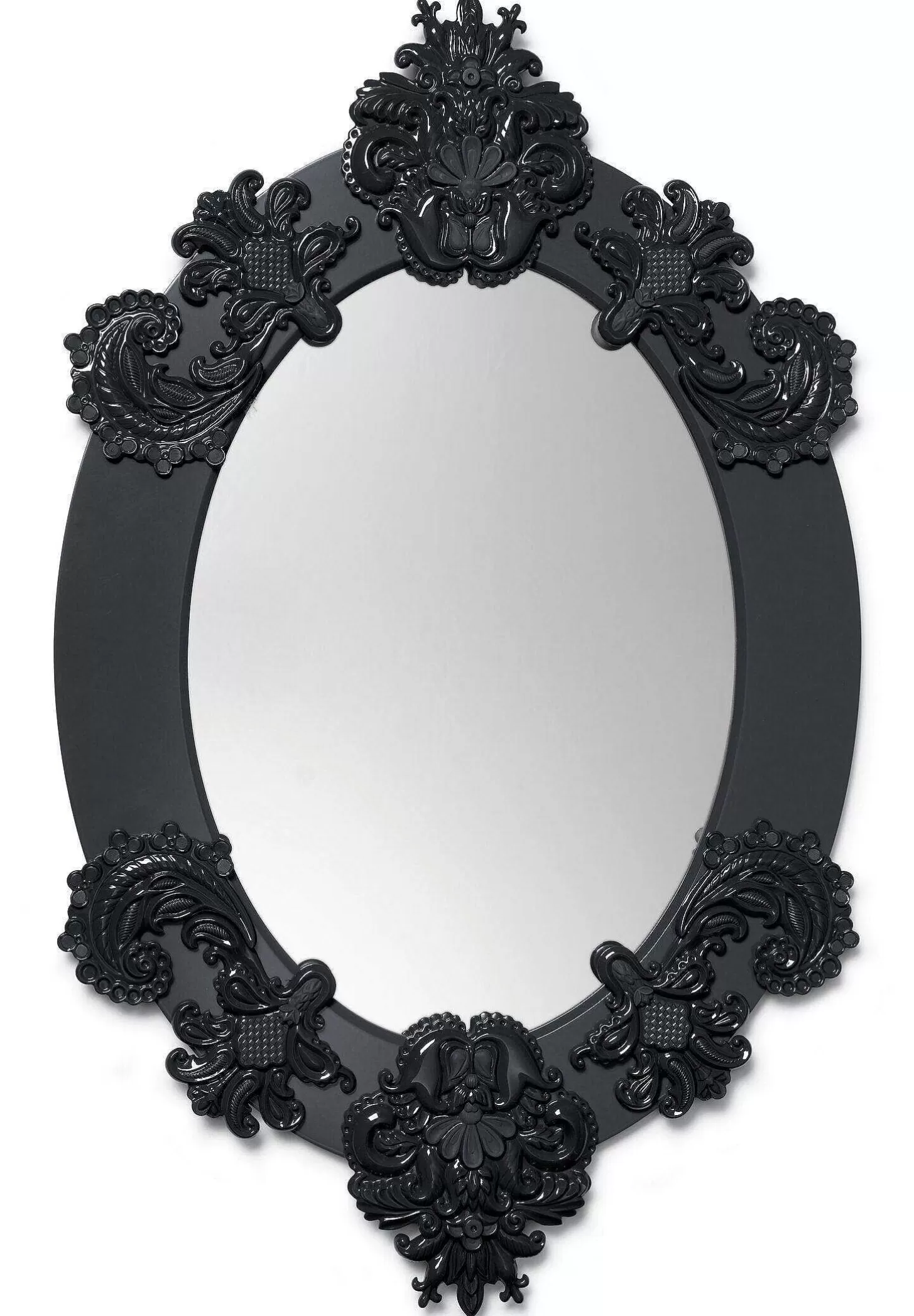 Lladró Oval Wall Mirror. Black. Limited Edition^ Mirrors