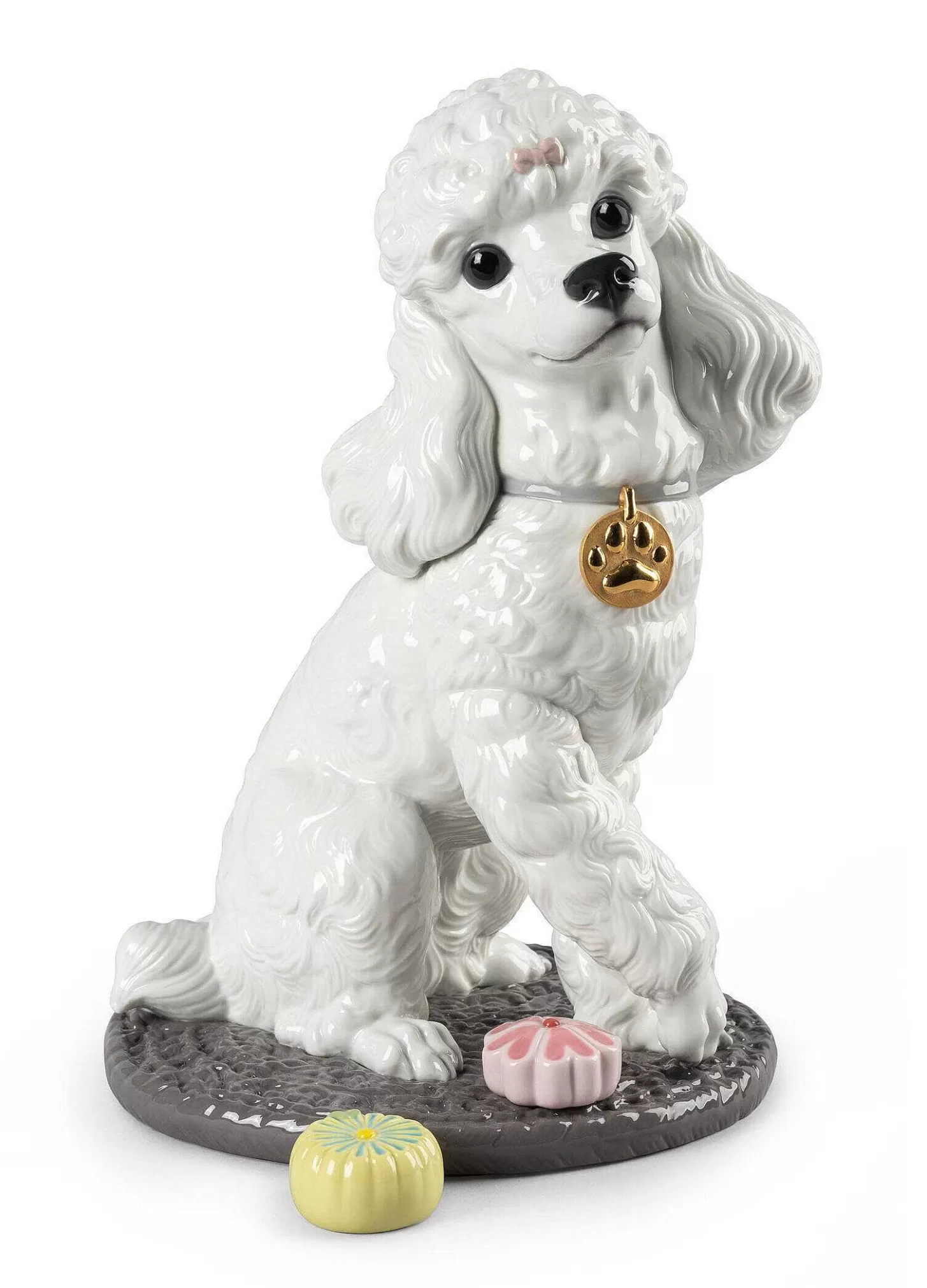 Lladró Poodle With Mochis Dog Figurine^ Gifts