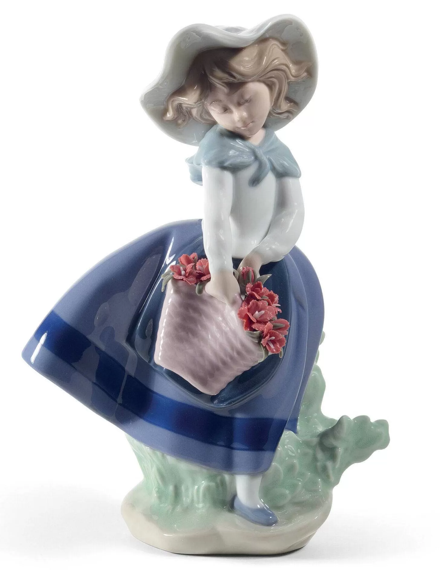 Lladró Pretty Pickings Girl With Carnations Figurine^ Children