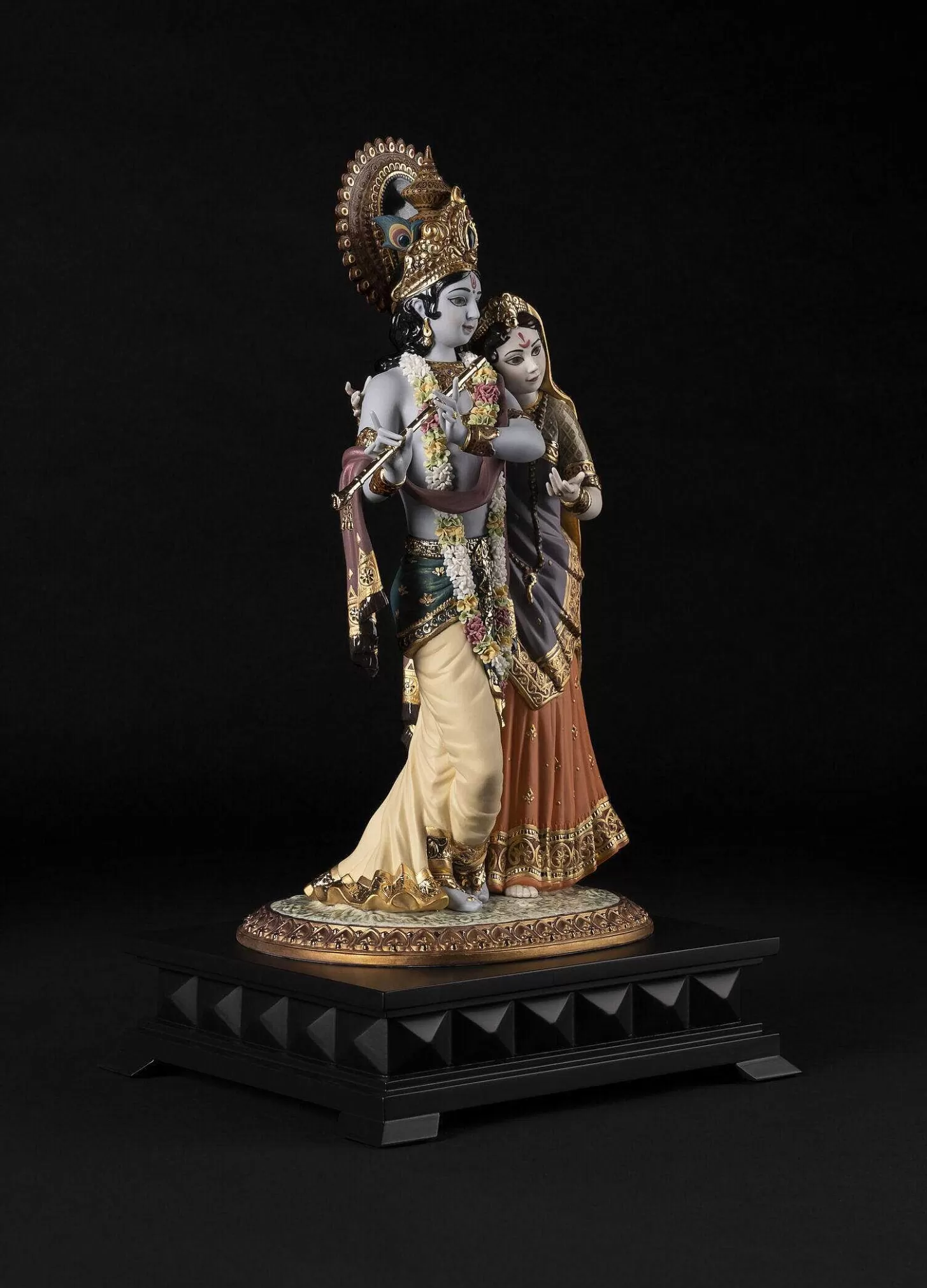 Lladró Radha Krishna Sculpture. Limited Edition^ Hinduism