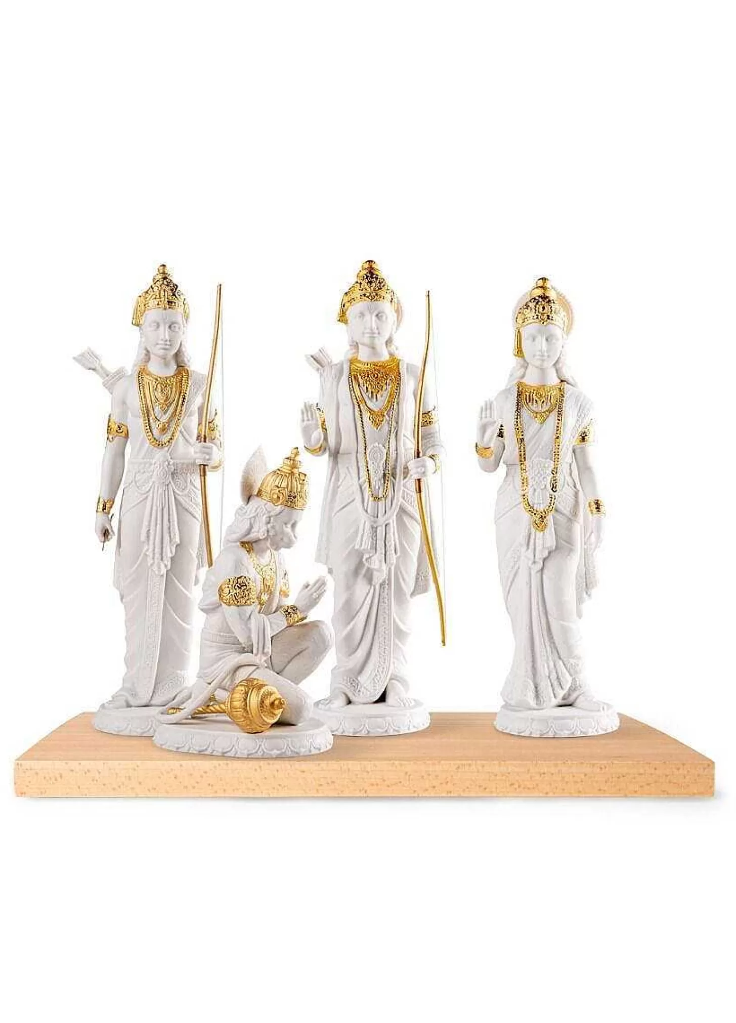 Lladró Rama Sculpture. Golden Luster^ Hinduism