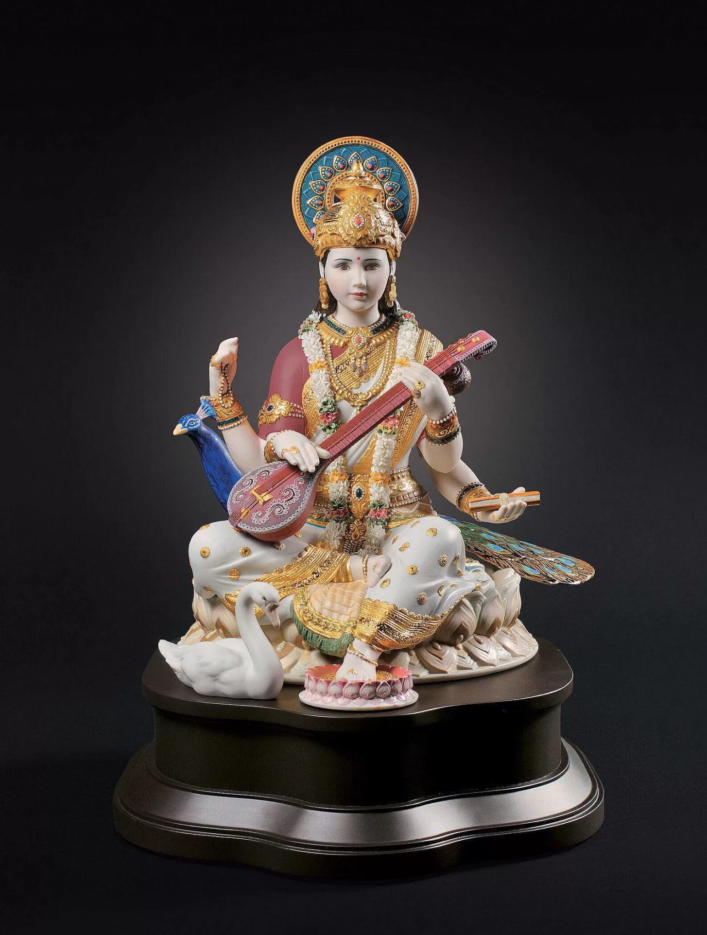 Lladró Saraswati Sculpture. Limited Edition^ Saraswati