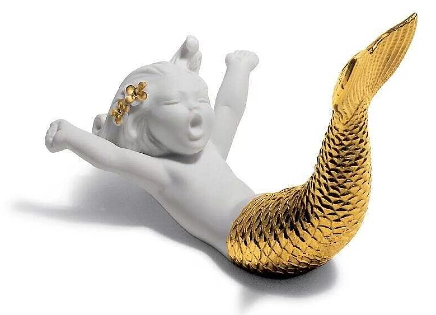 Lladró Set Golden Mermaids^ Mythology