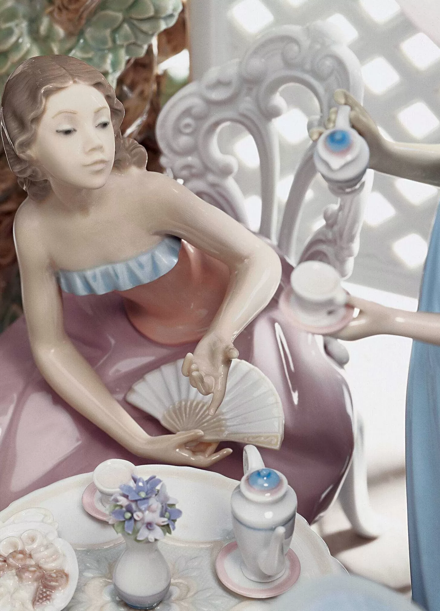 Lladró Tea In The Garden Women Sculpture. Limited Edition^ High Porcelain