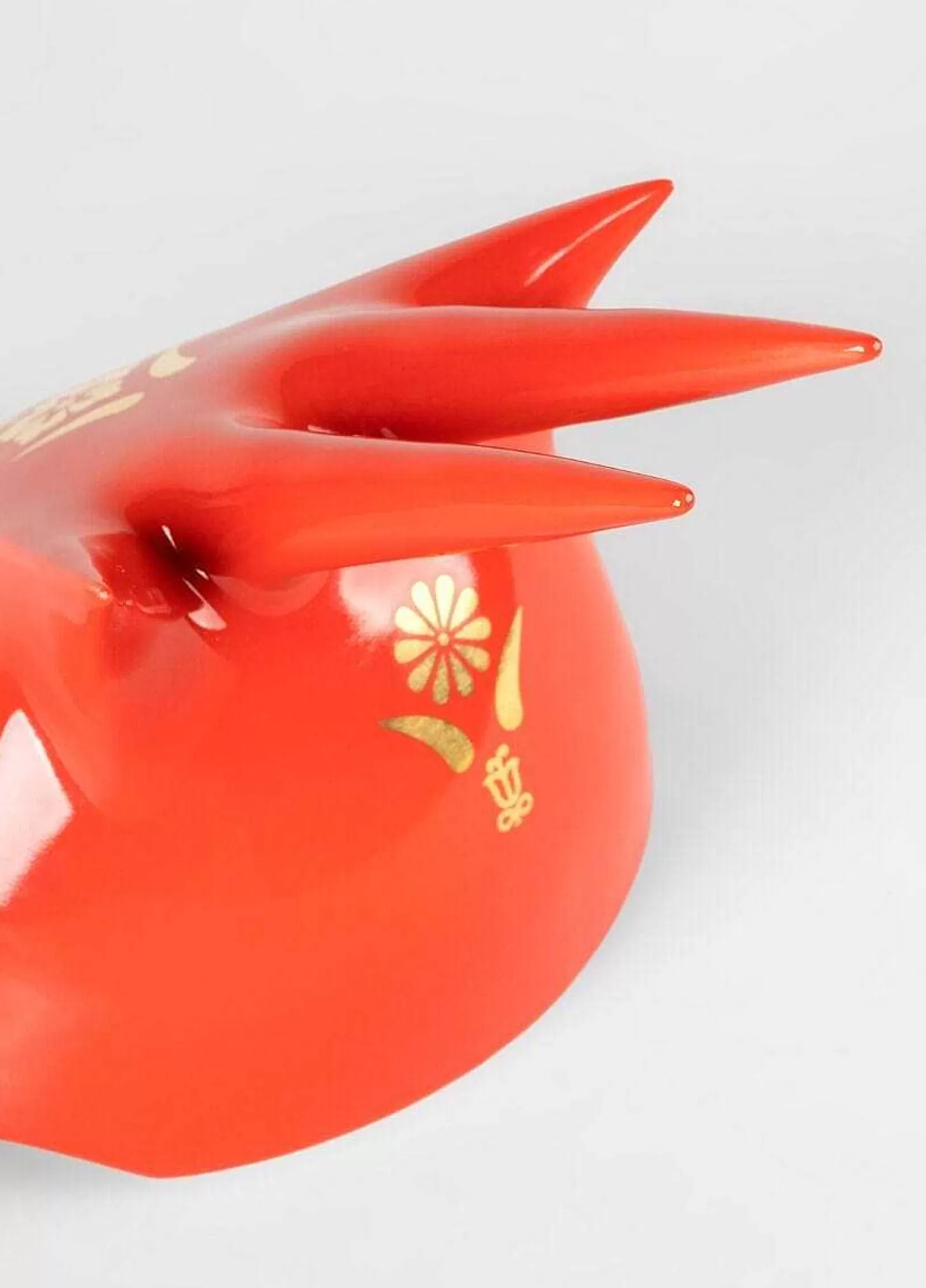Lladró The Dragon Sculpture. Red - Gold^ Design
