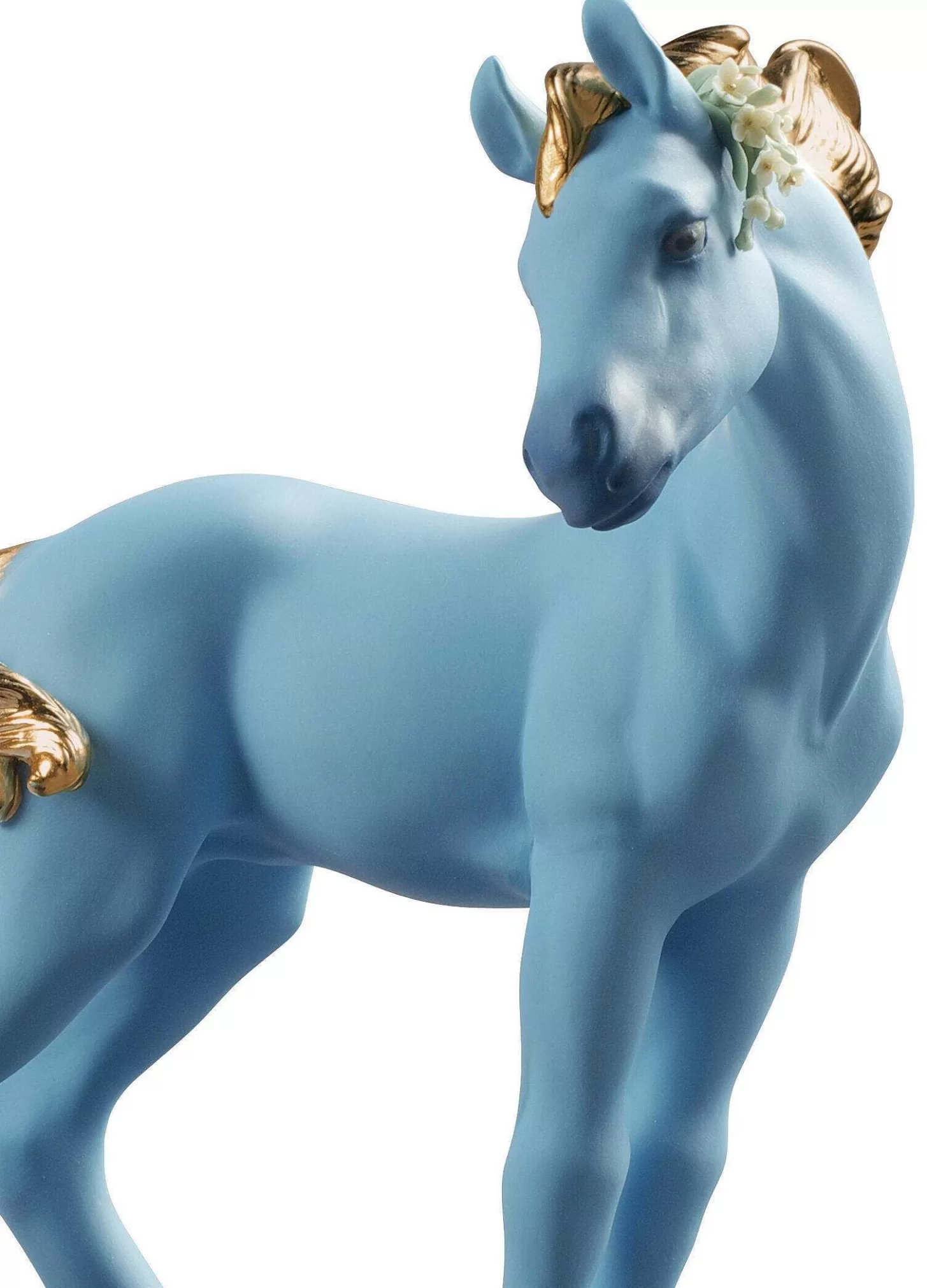 Lladró The Horse Figurine. Blue. Limited Edition^ Animals