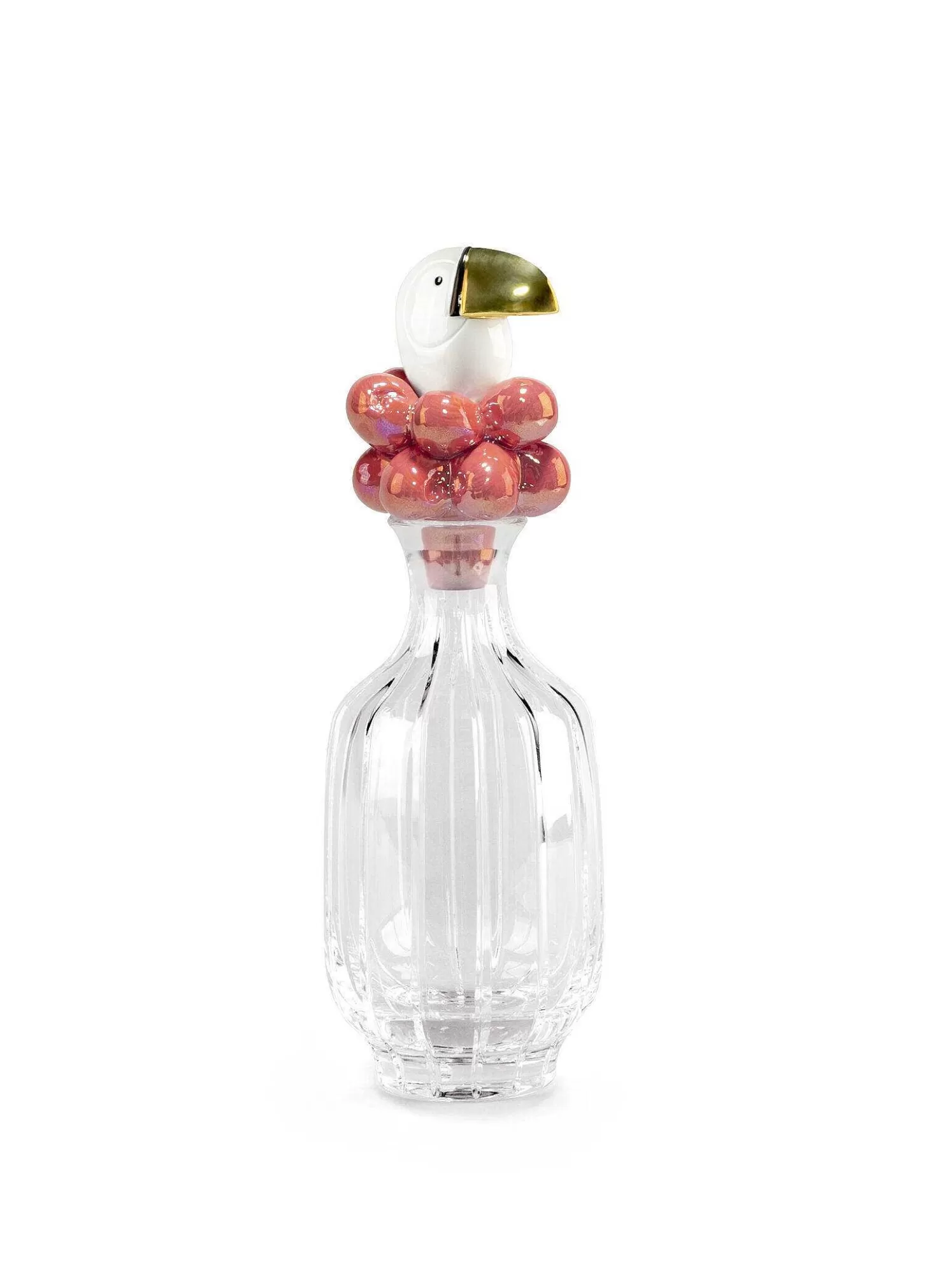 Lladró Toucan Glass Bottle. Golden Luster^ Gifts