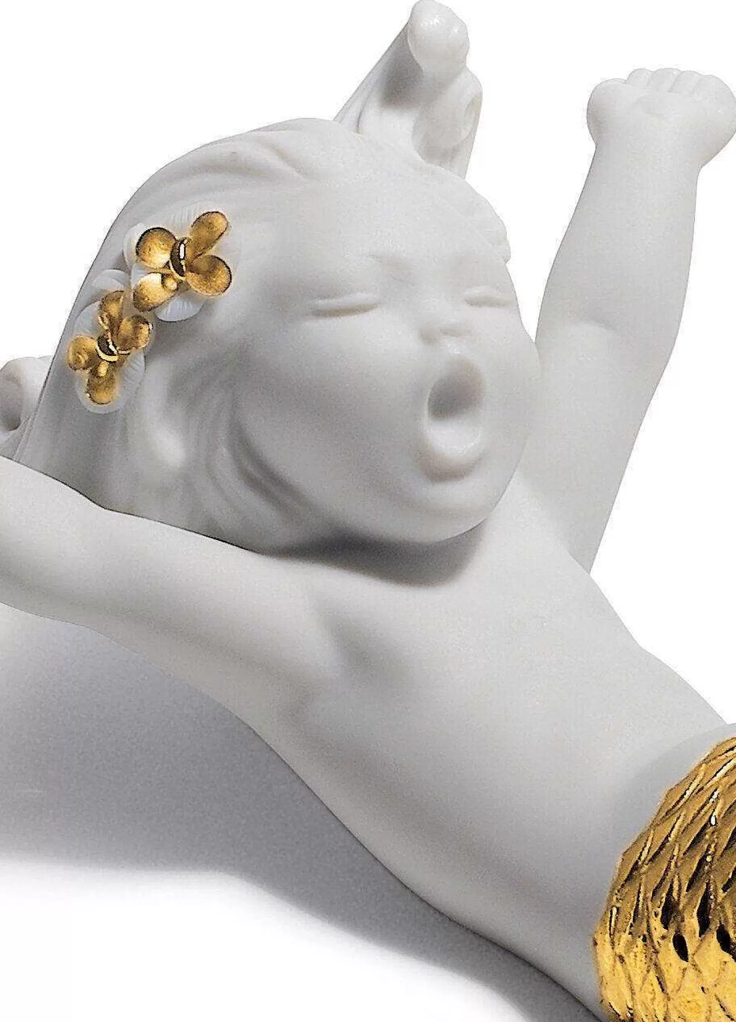 Lladró Waking Up At Sea Mermaid Figurine. Golden Lustre^ Mythology